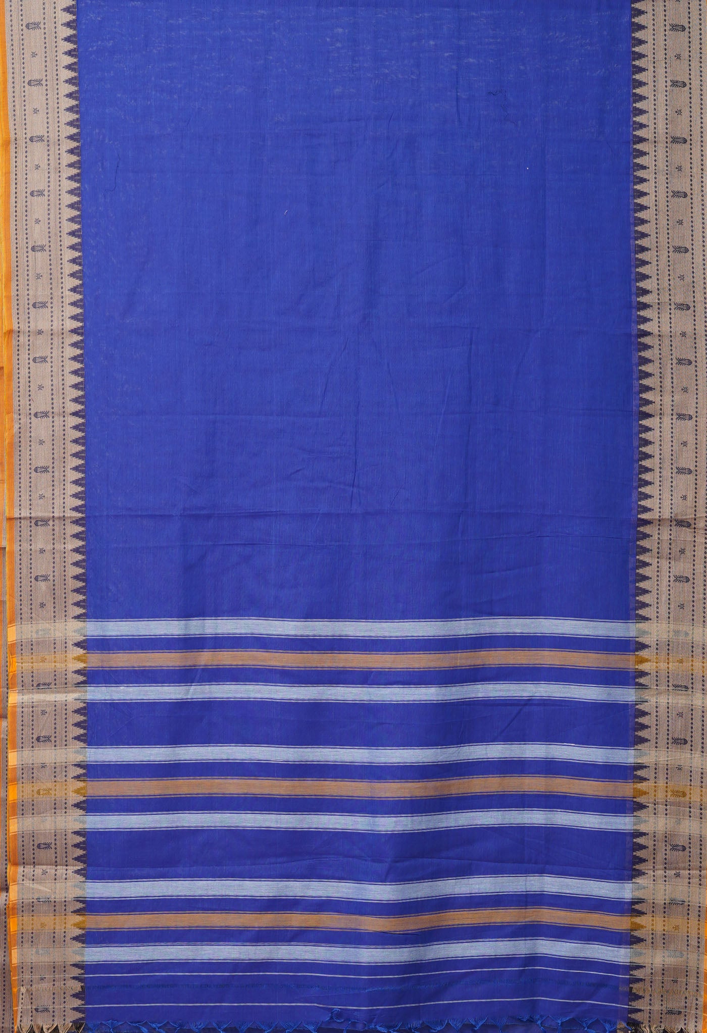 Blue Pure Handloom Narayani Cotton Saree-UNM78265