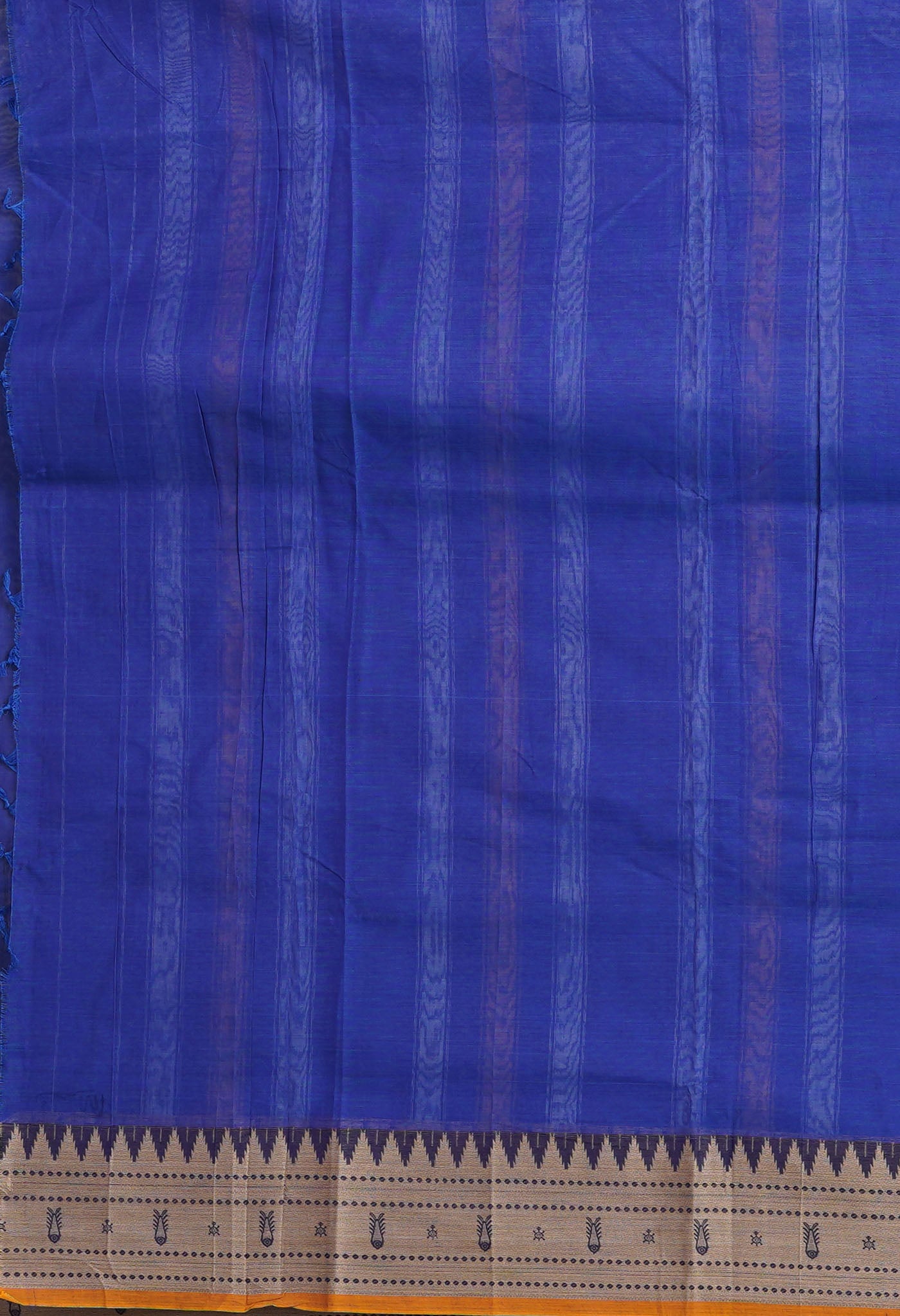 Blue Pure Handloom Narayani Cotton Saree-UNM78265