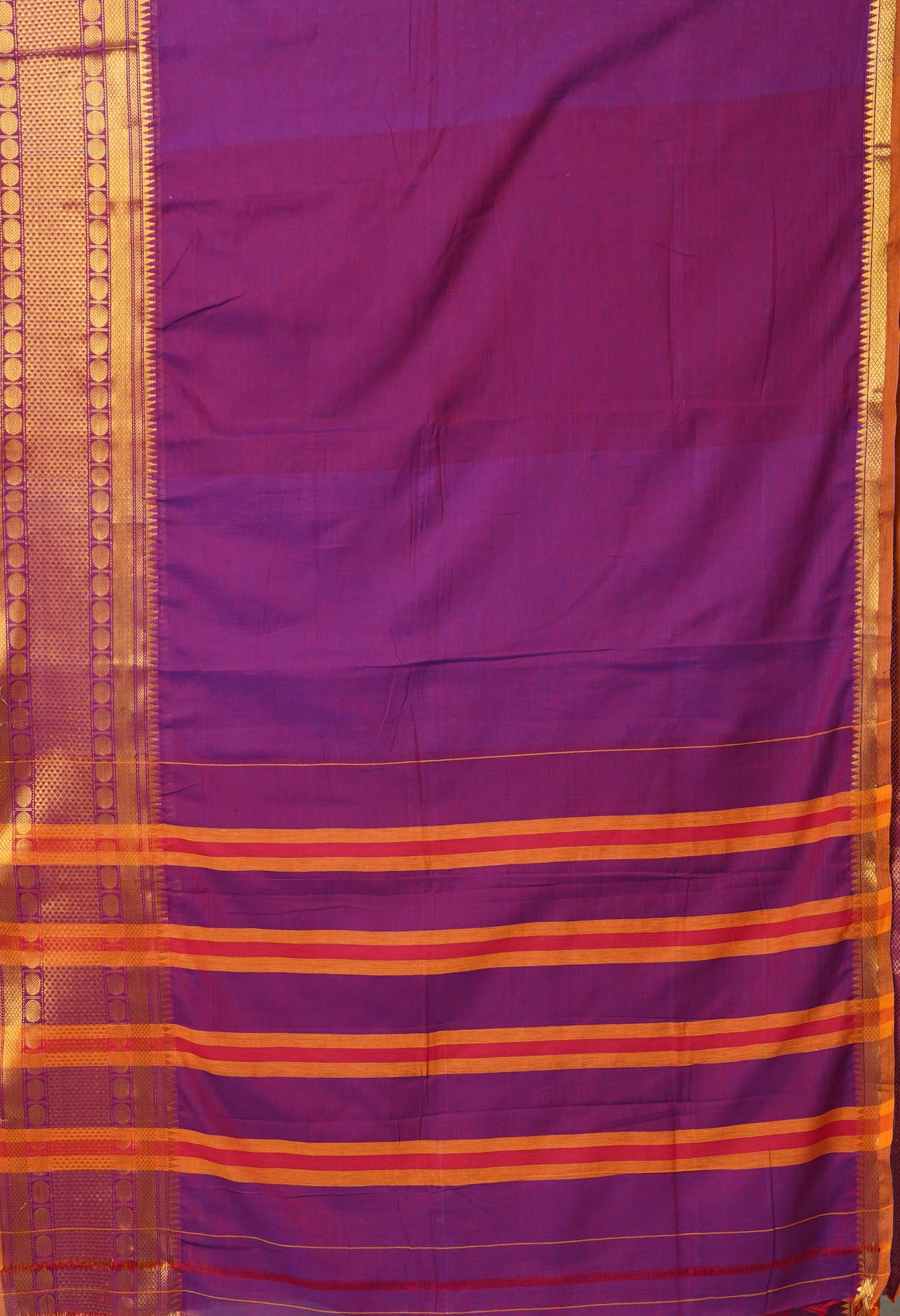 Purple Pure Handloom Narayani Cotton Saree-UNM78281