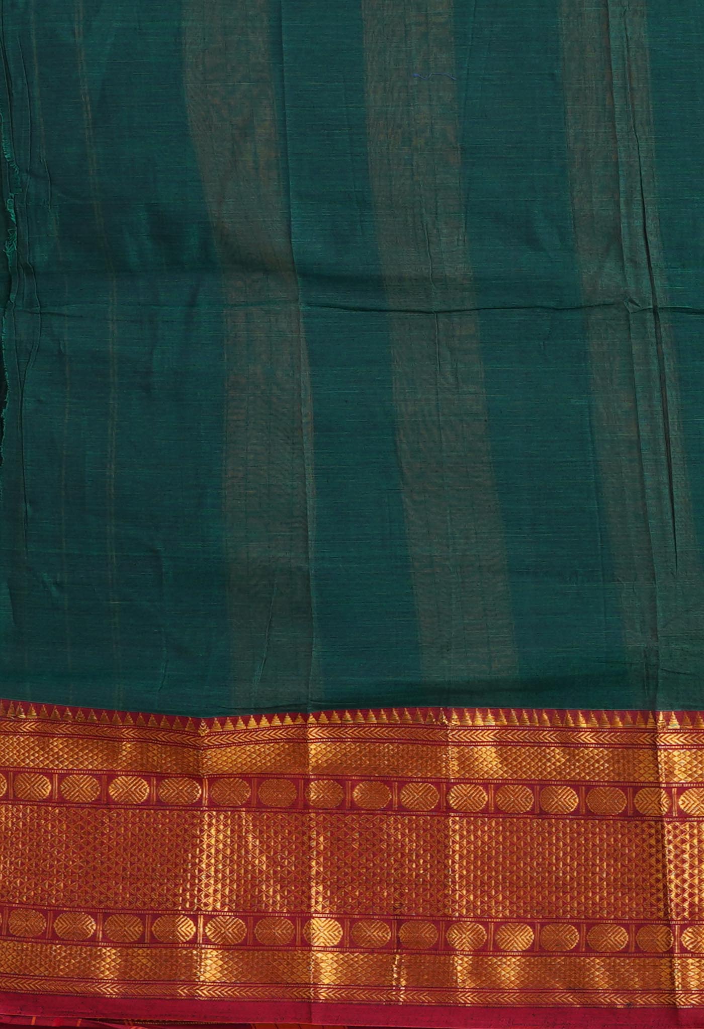 Green Pure Handloom Narayani Cotton Saree-UNM78282