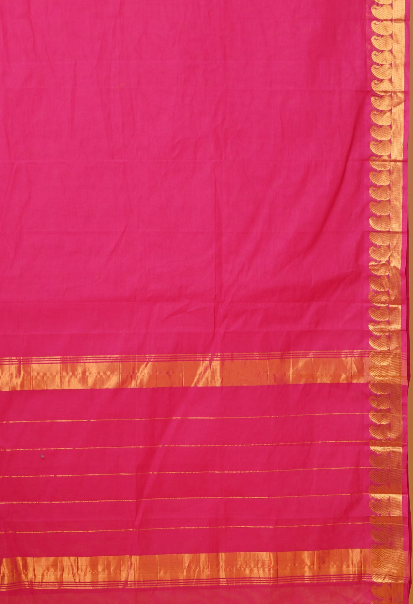 Pink Pure Handloom Gadwal Superfine Cotton Saree-UNM78321