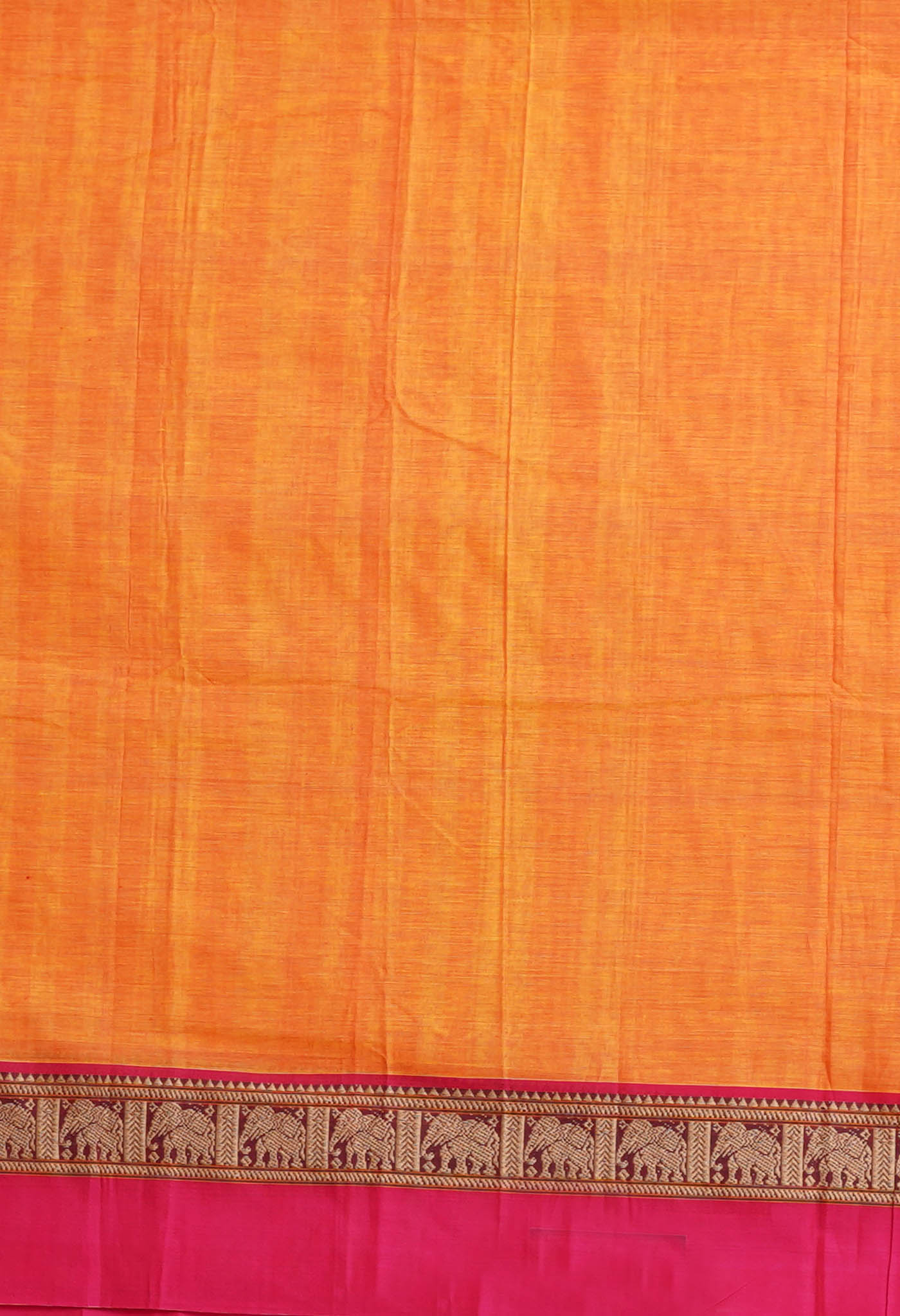 Yellow Pure Handloom Narayani Cotton Saree-UNM78366