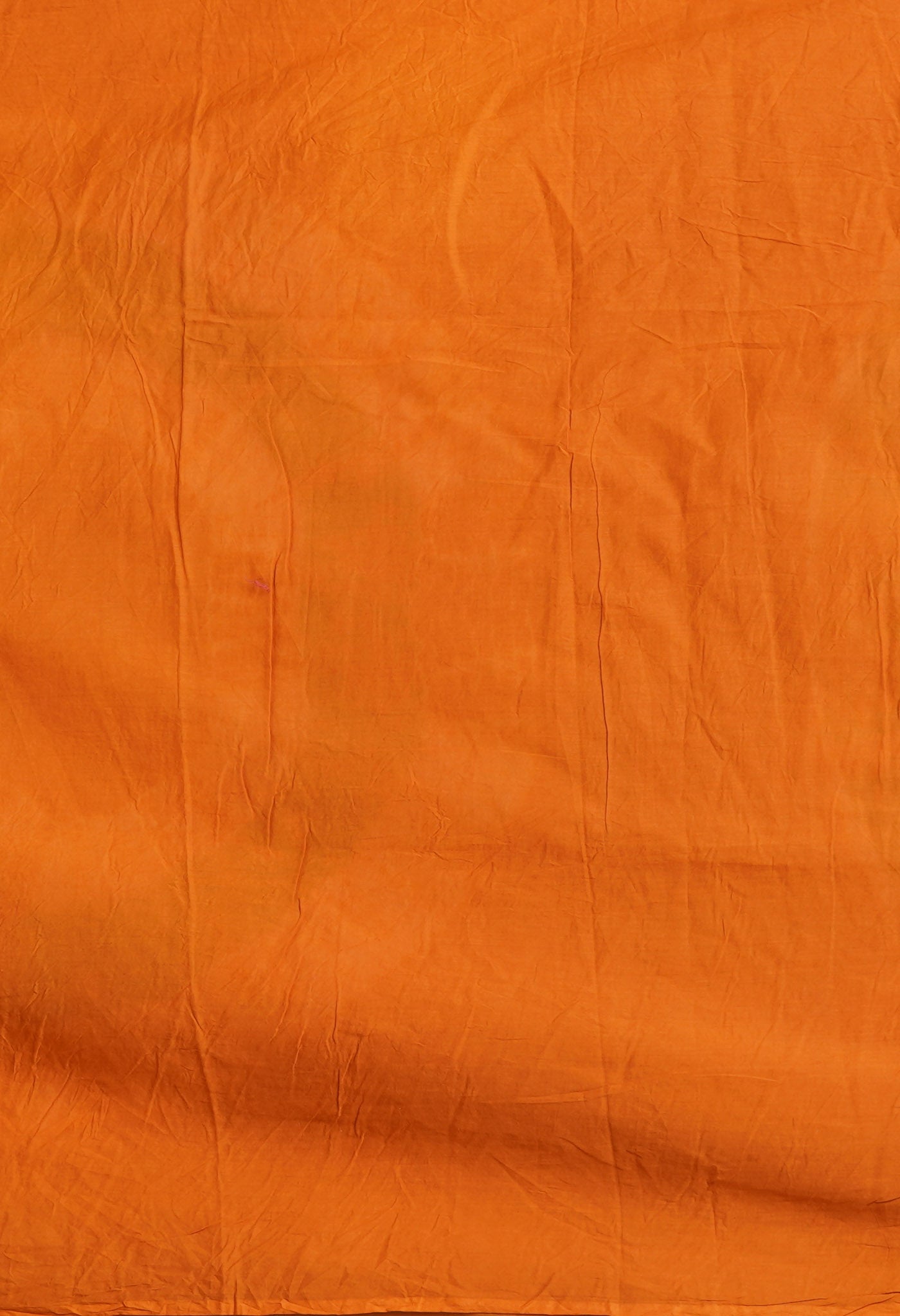 Green-Orange Pure Tie And Dye Shibori Printed Soft Cotton Saree