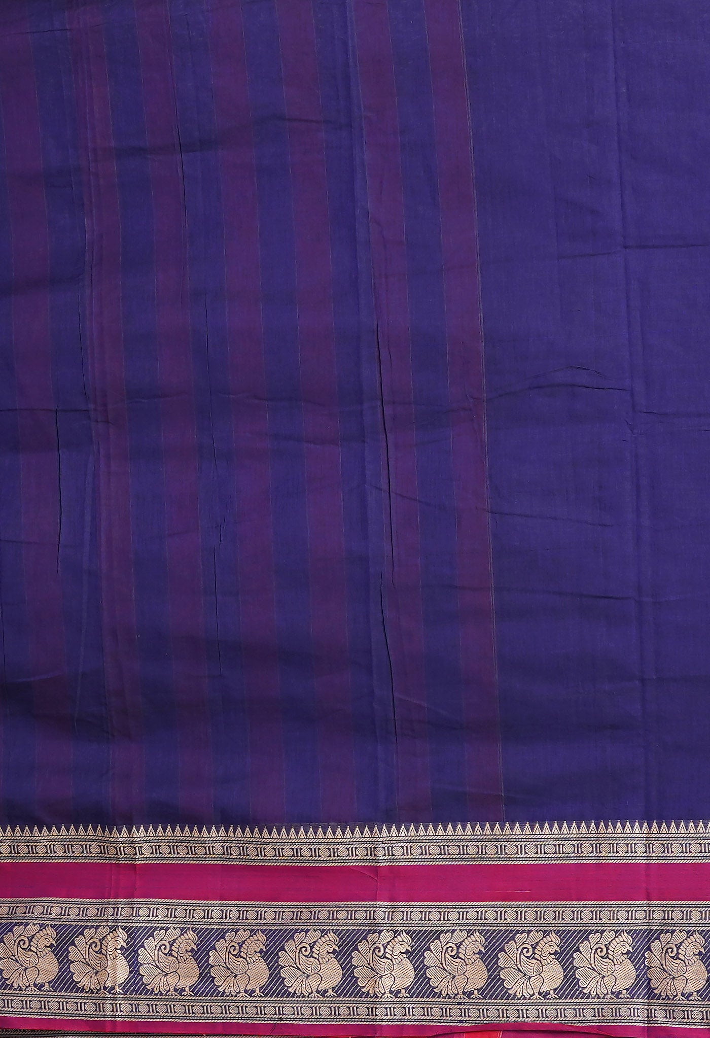 Violet Pure Handloom Narayani Cotton Saree-UNM78568