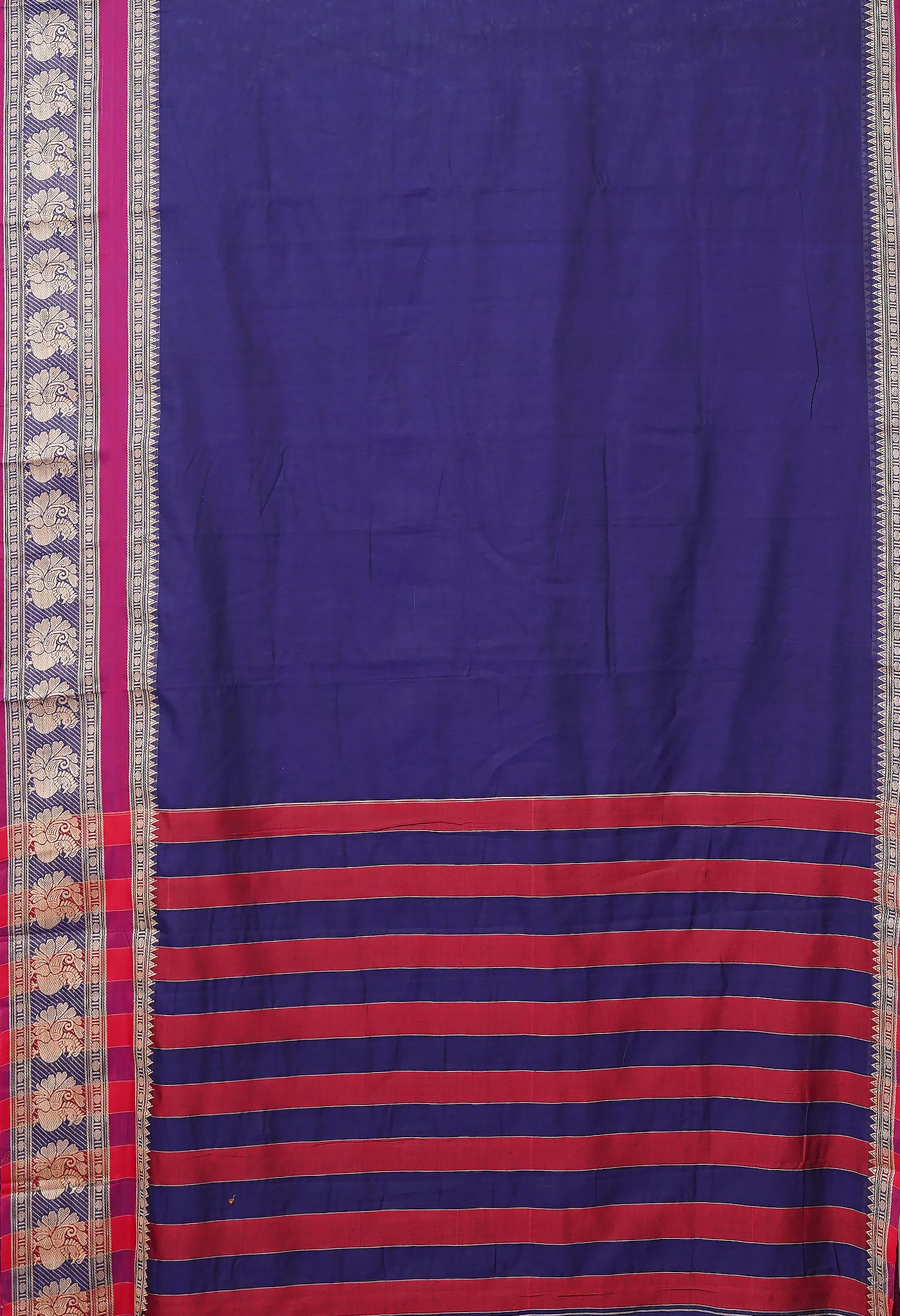 Violet Pure Handloom Narayani Cotton Saree-UNM78568