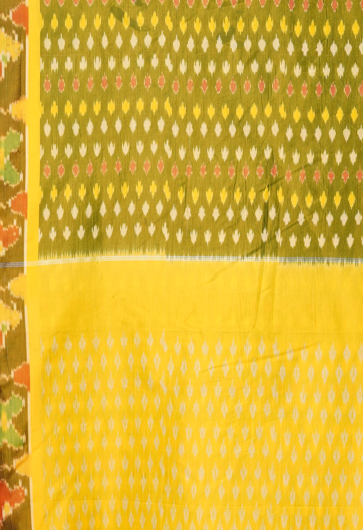 Green Pure Pochampally Mercerized Cotton Silk Saree-UNM78792