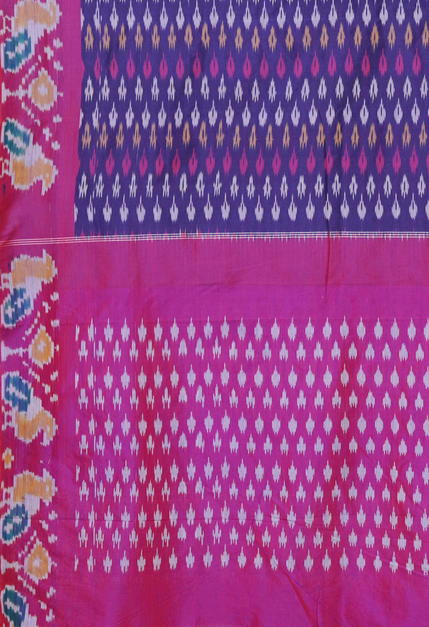 Blue Pure Pochampally Mercerized Cotton Silk Saree
