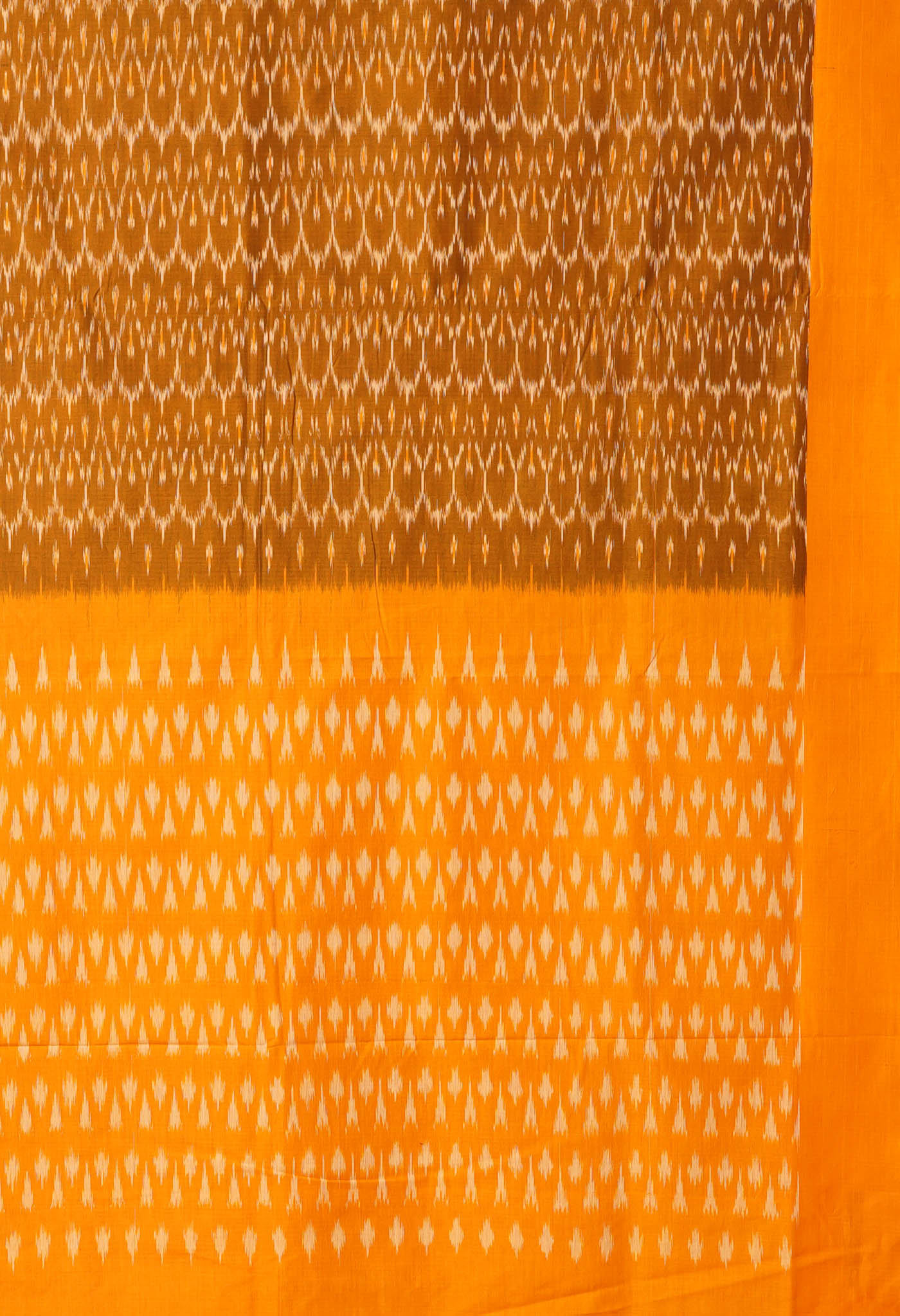 Yellow Pure Pochampally Mercerized Cotton Silk Saree-UNM78843