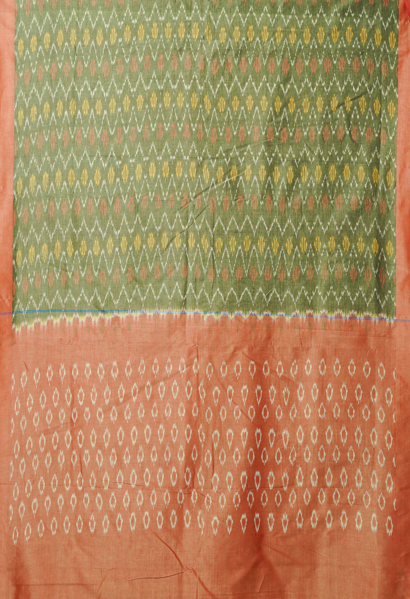 Green Pure Pochampally Mercerized Cotton Silk Saree