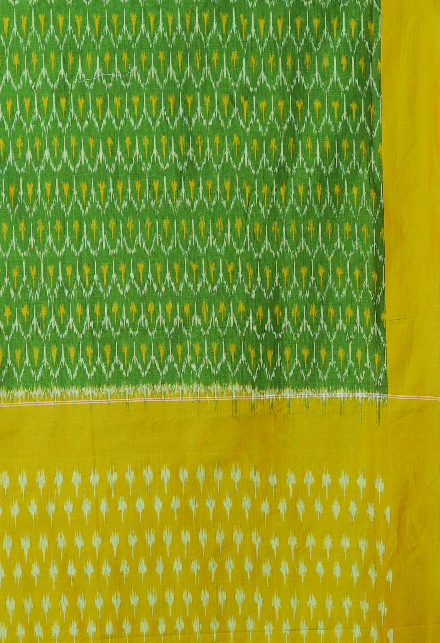 Green Pure Pochampally Mercerized Cotton Silk Saree