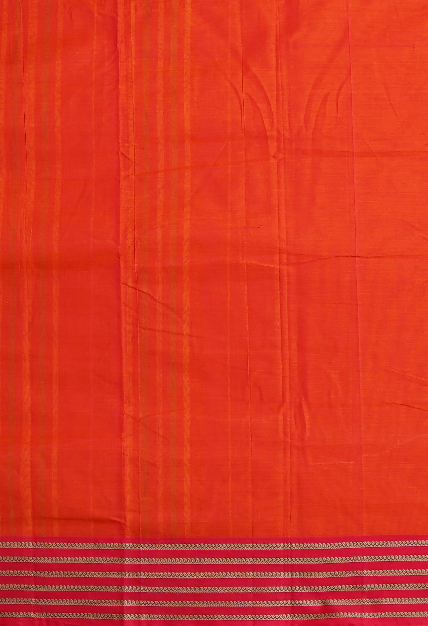 Orange Pure Handloom Narayani Cotton Saree-UNM79048