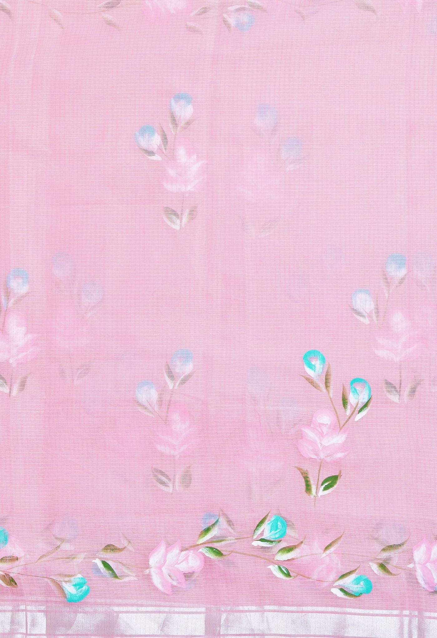 Pink Pure Hand Painted Kota Saree-UNM79392