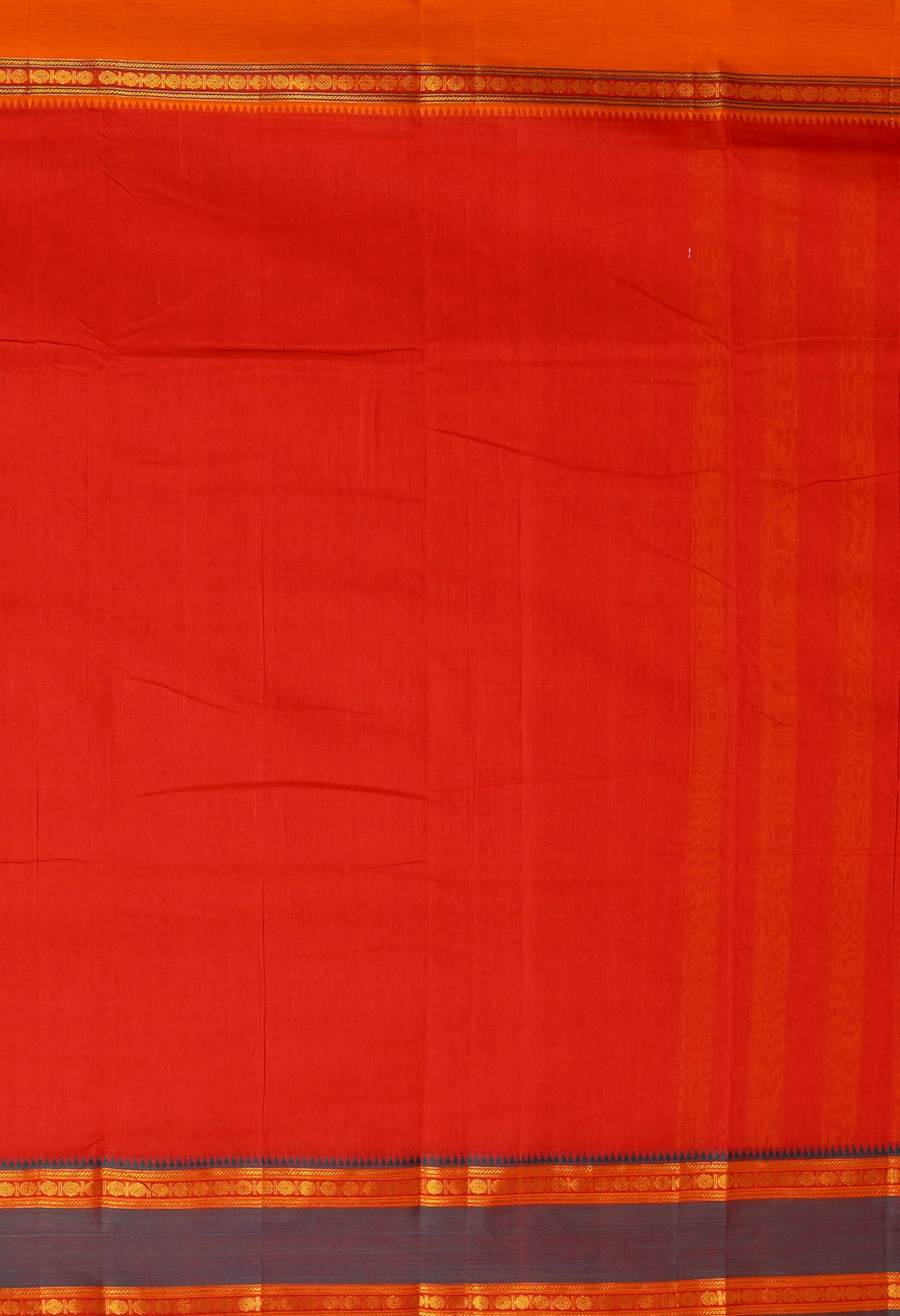 Red Pure Handloom Narayani Cotton Saree-UNM80090