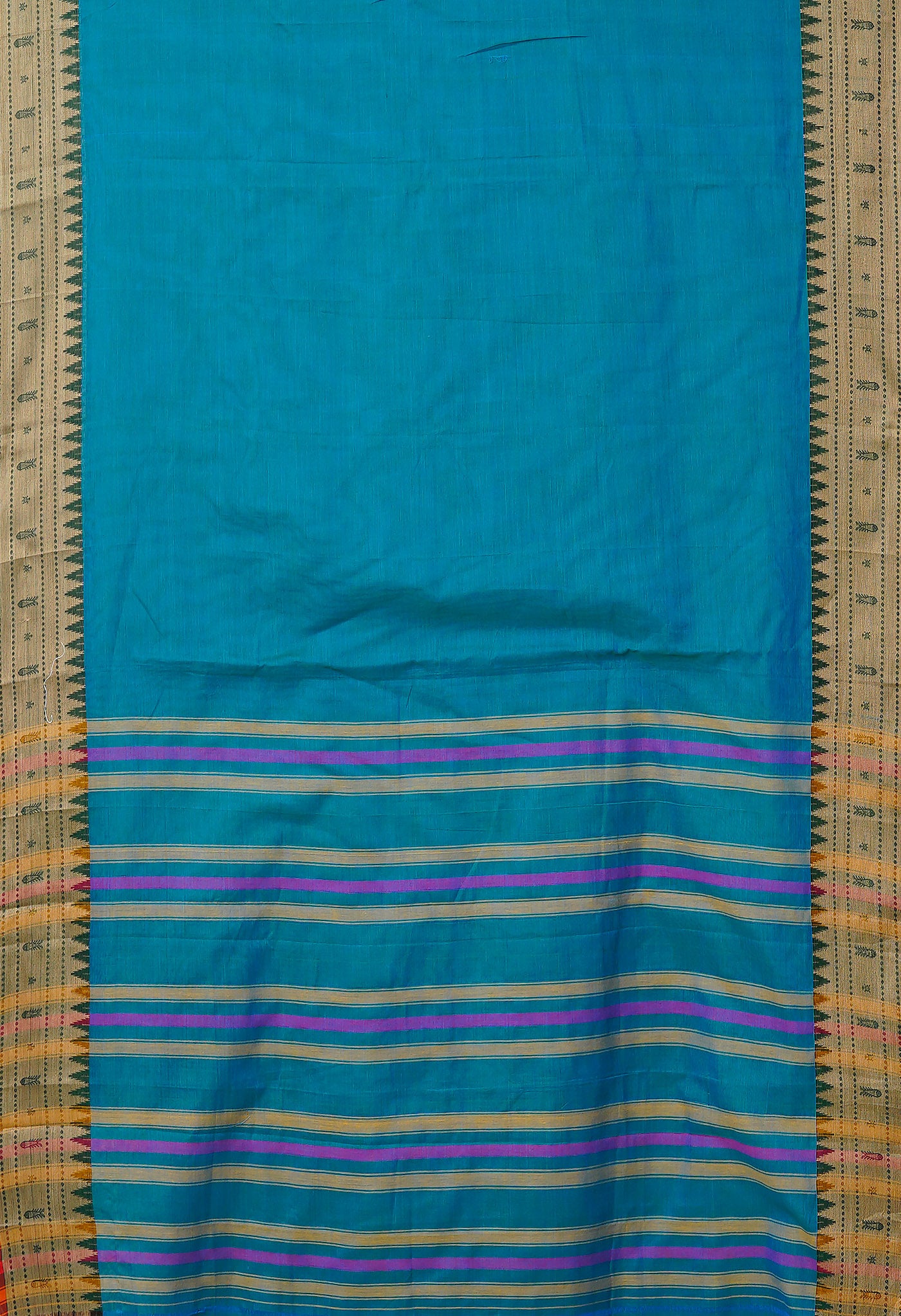 Blue Pure Handloom Narayani Cotton Saree-UNM80097