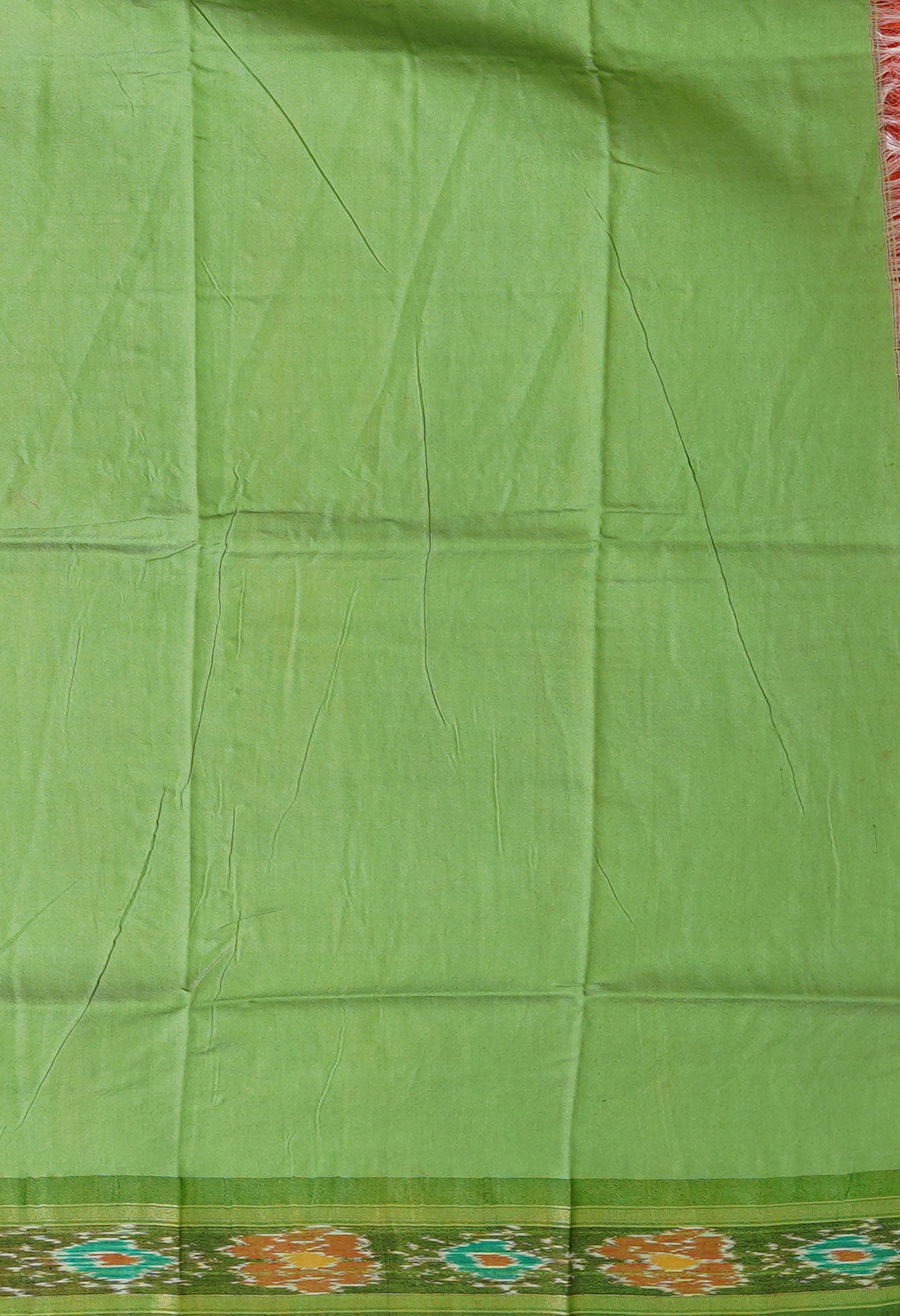 Red Pure Handloom Printed Vidarbha Tussar Silk Saree-UNM80215