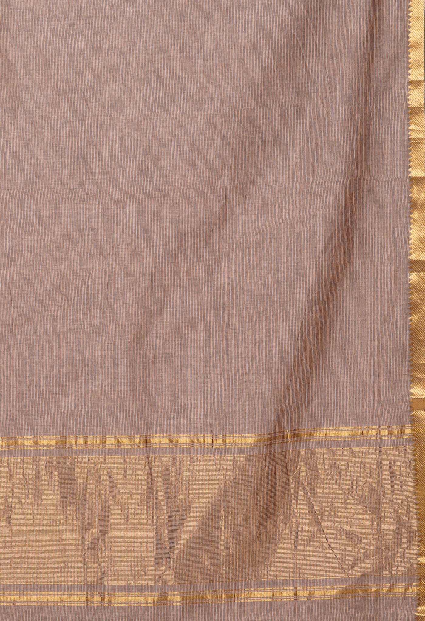 Peach Brown Pure Handloom Mangalagiri Cotton Saree-UNM80501