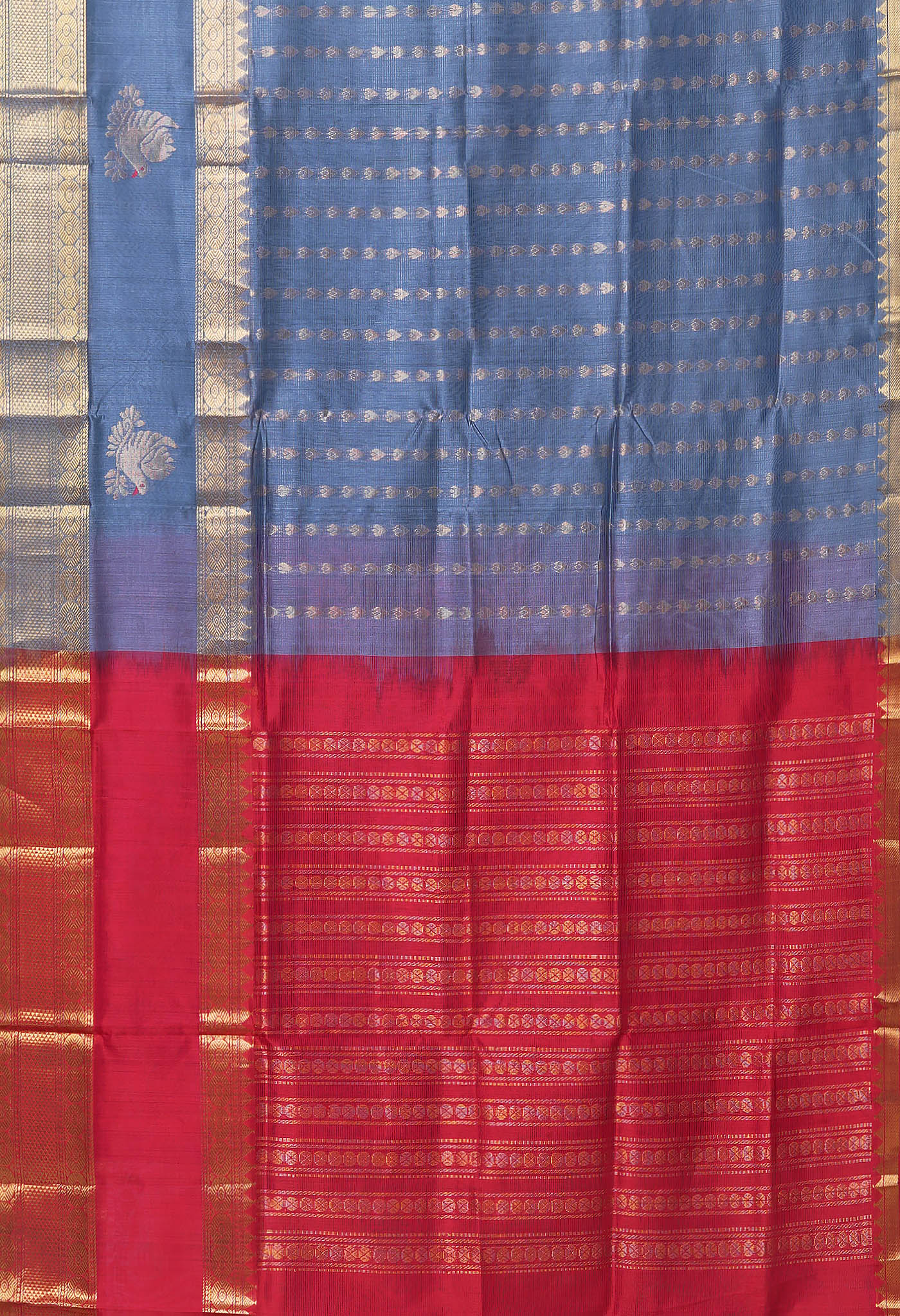 Grey Pure Assam Sico Saree-UNM80686