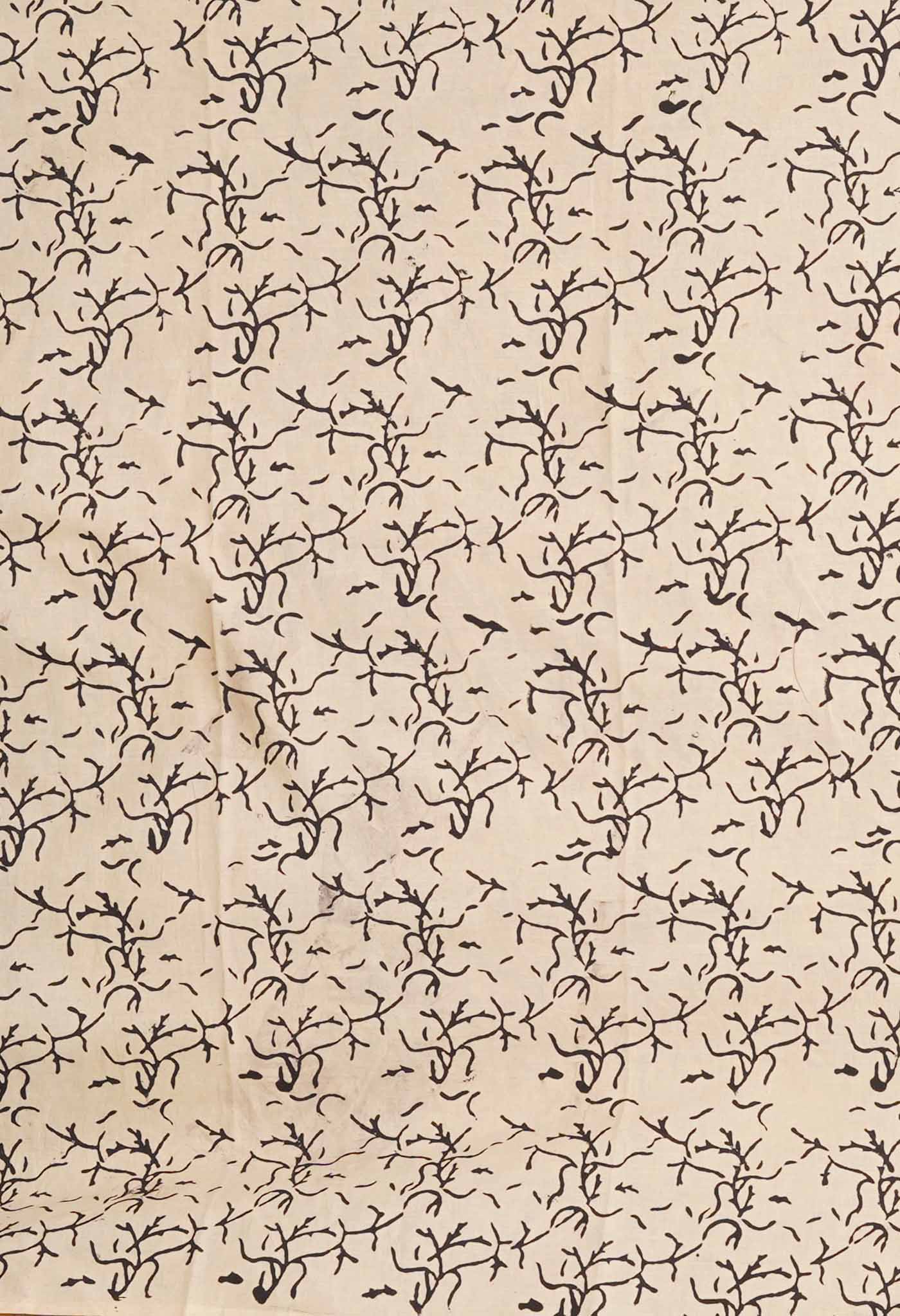 Red Pure Bagru Kalamkari Printed Chanderi Sico Saree-UNM80770