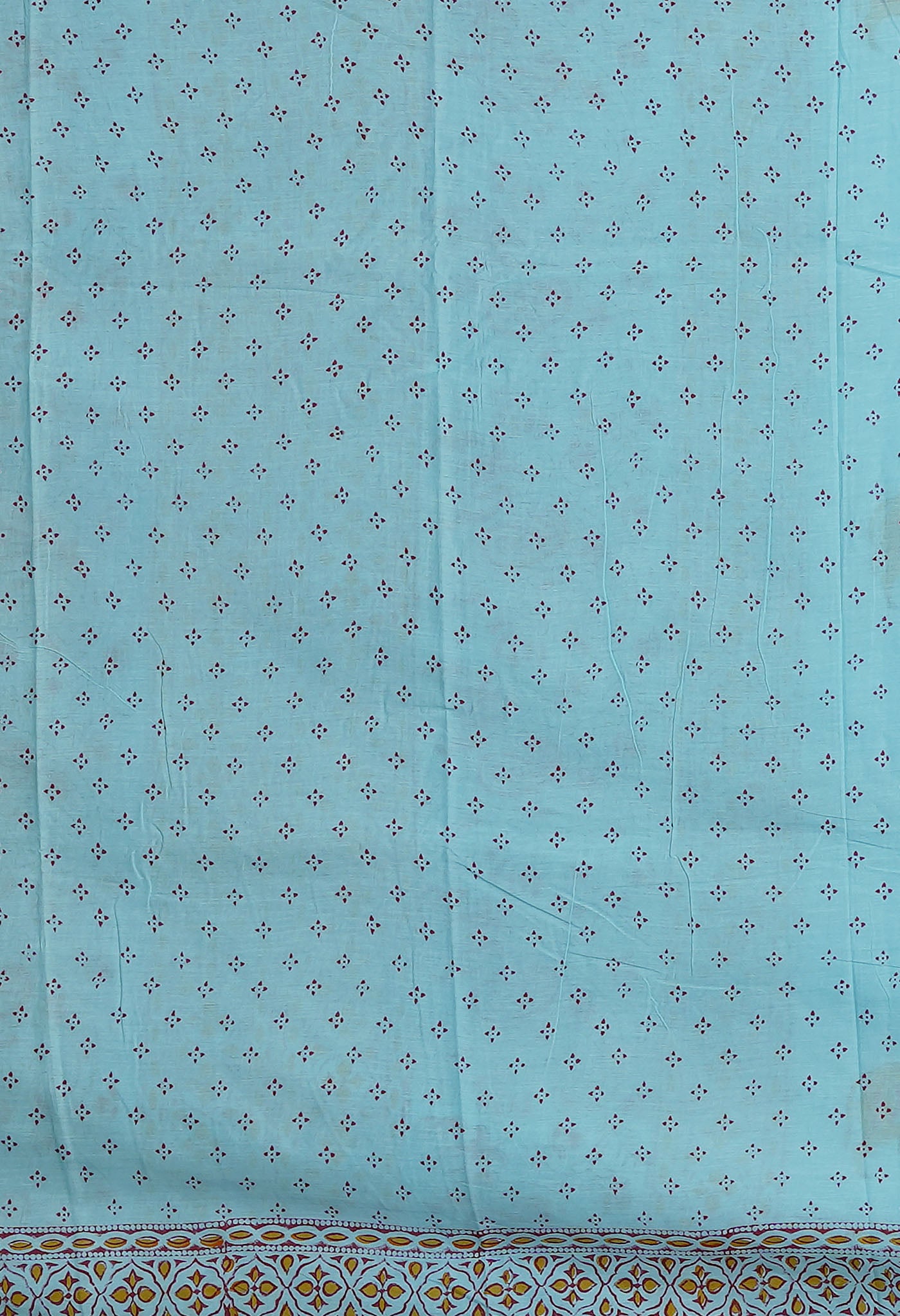 Blue Pure Pichwai Printed Soft Cotton Saree-UNM80990