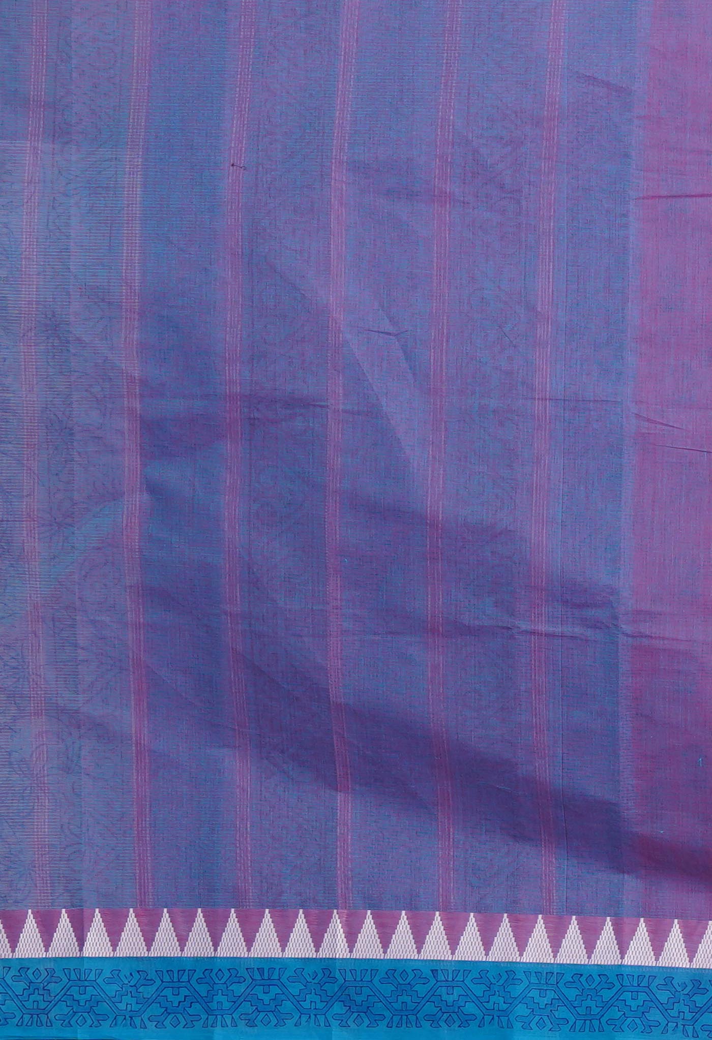 Pink Pure Hand Block Printed Mangalgiri Cotton Saree-UNM81280