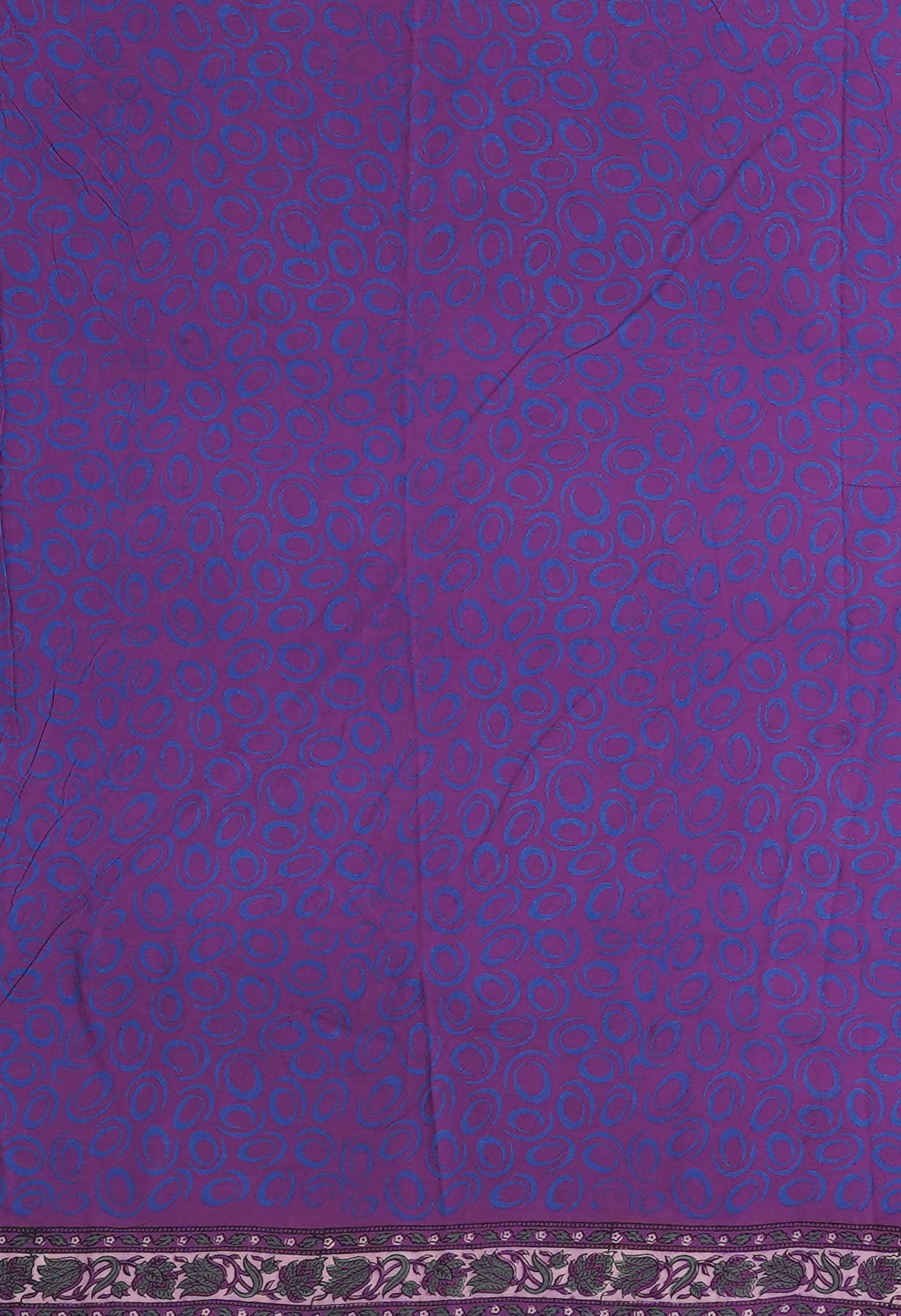 Purple Pure Hand Block Printed Kota Saree-UNM81490