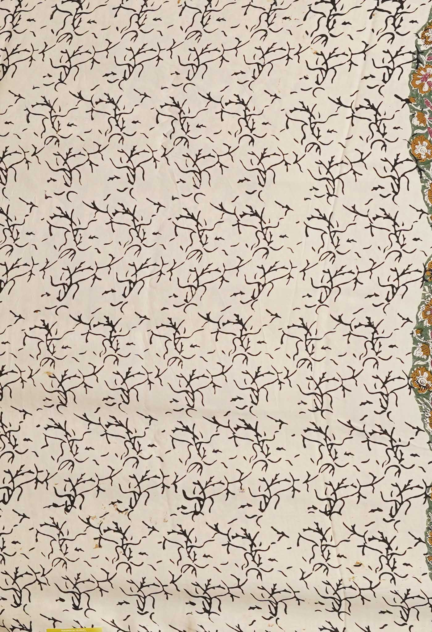 Green Pure Bagru Printed Gaji Soft Silk Saree-UNM81608
