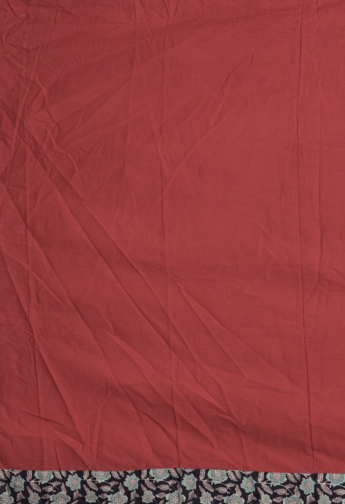 Red Pure Applique Work Mulmul Cotton Saree-UNM81735