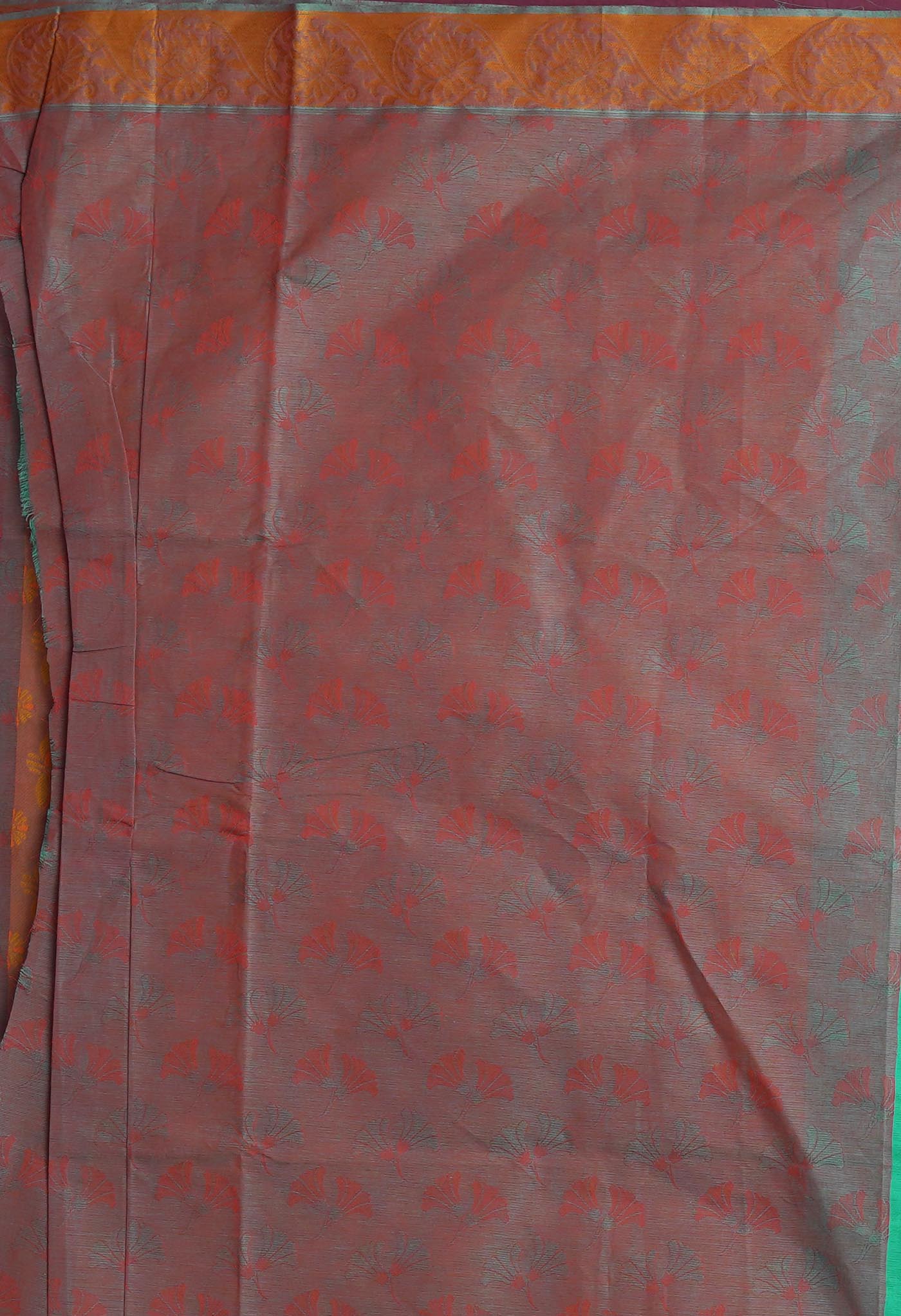 Turquoise Blue Pure Pavani Handcrafted Jacquard Chettinad Cotton Saree-UNM82158