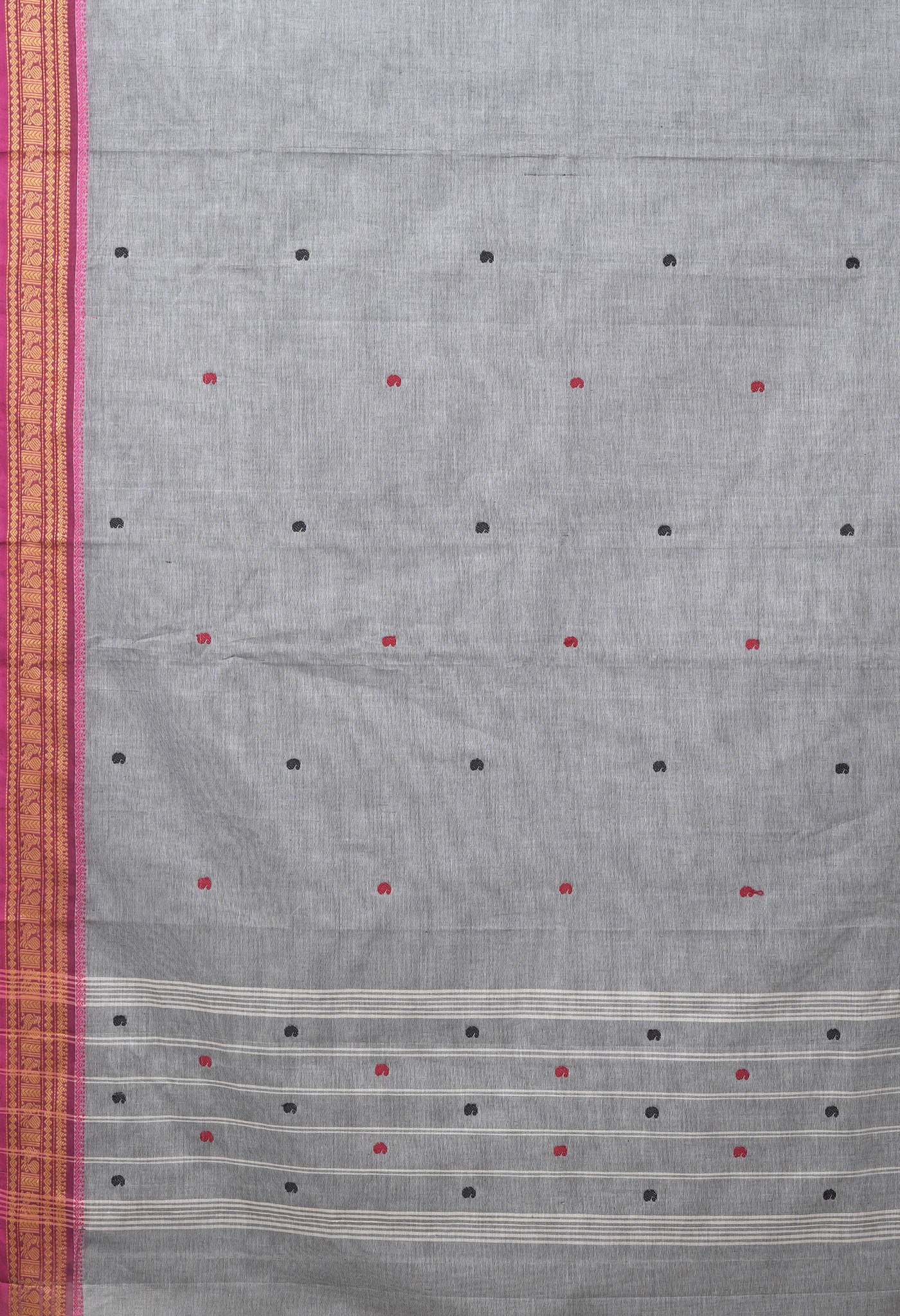 Grey Pure Pavani Handcrafted Kanchi Cotton Saree-UNM82230
