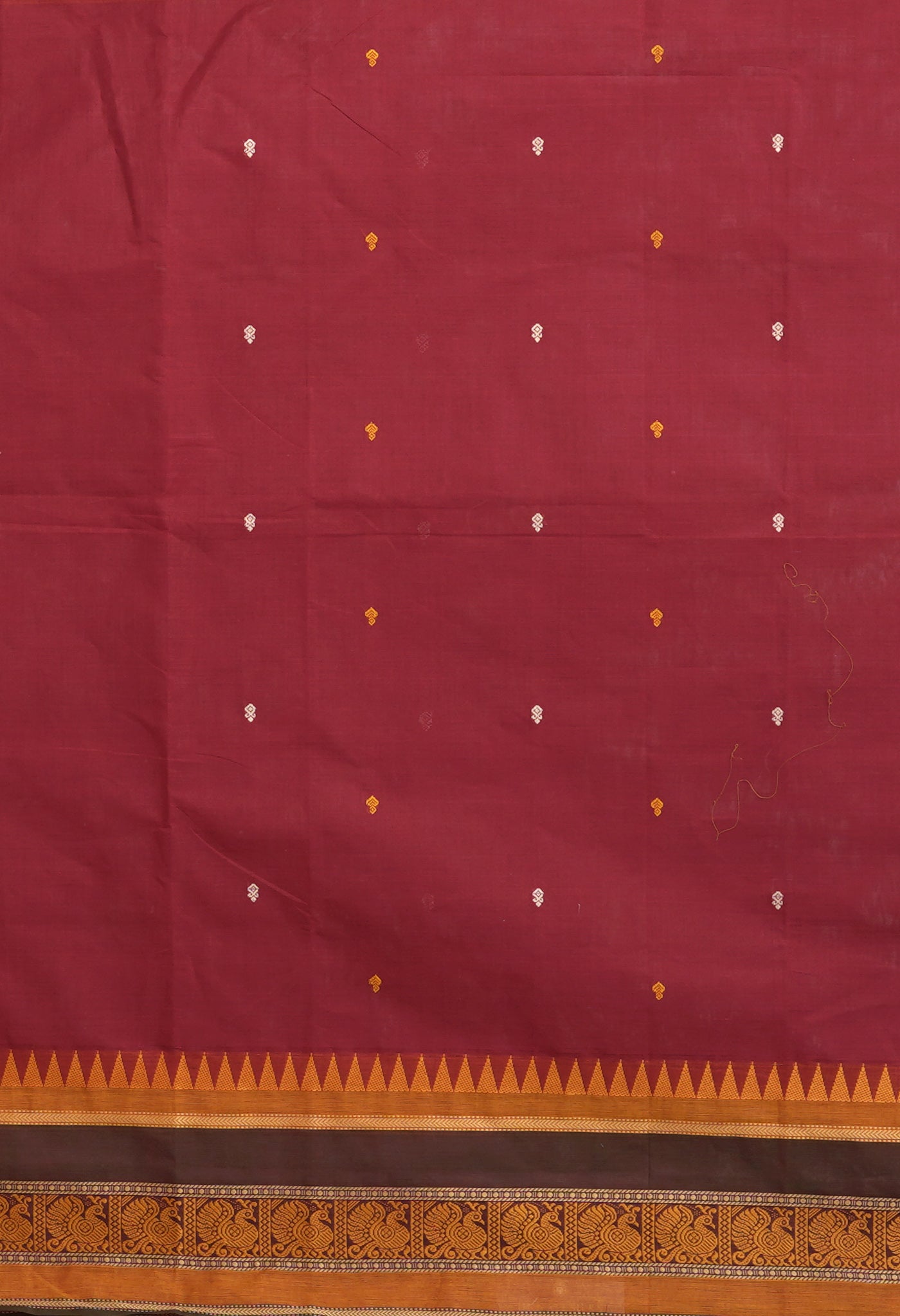Maroon Pure Pavani Handcrafted Kanchi Cotton Saree-UNM82255