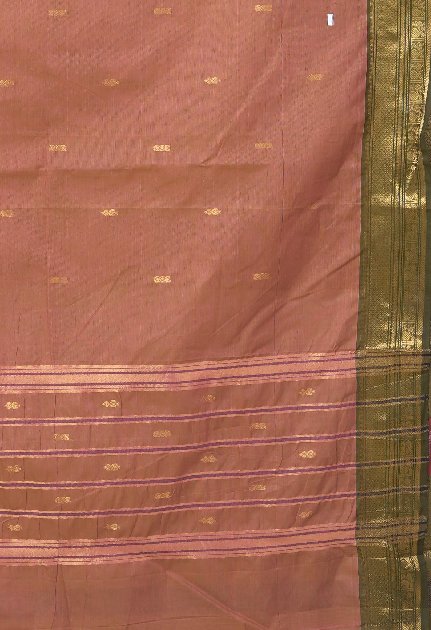 Mauve Pink Pure Pavani Handcrafted Kanchi Cotton Saree-UNM82266