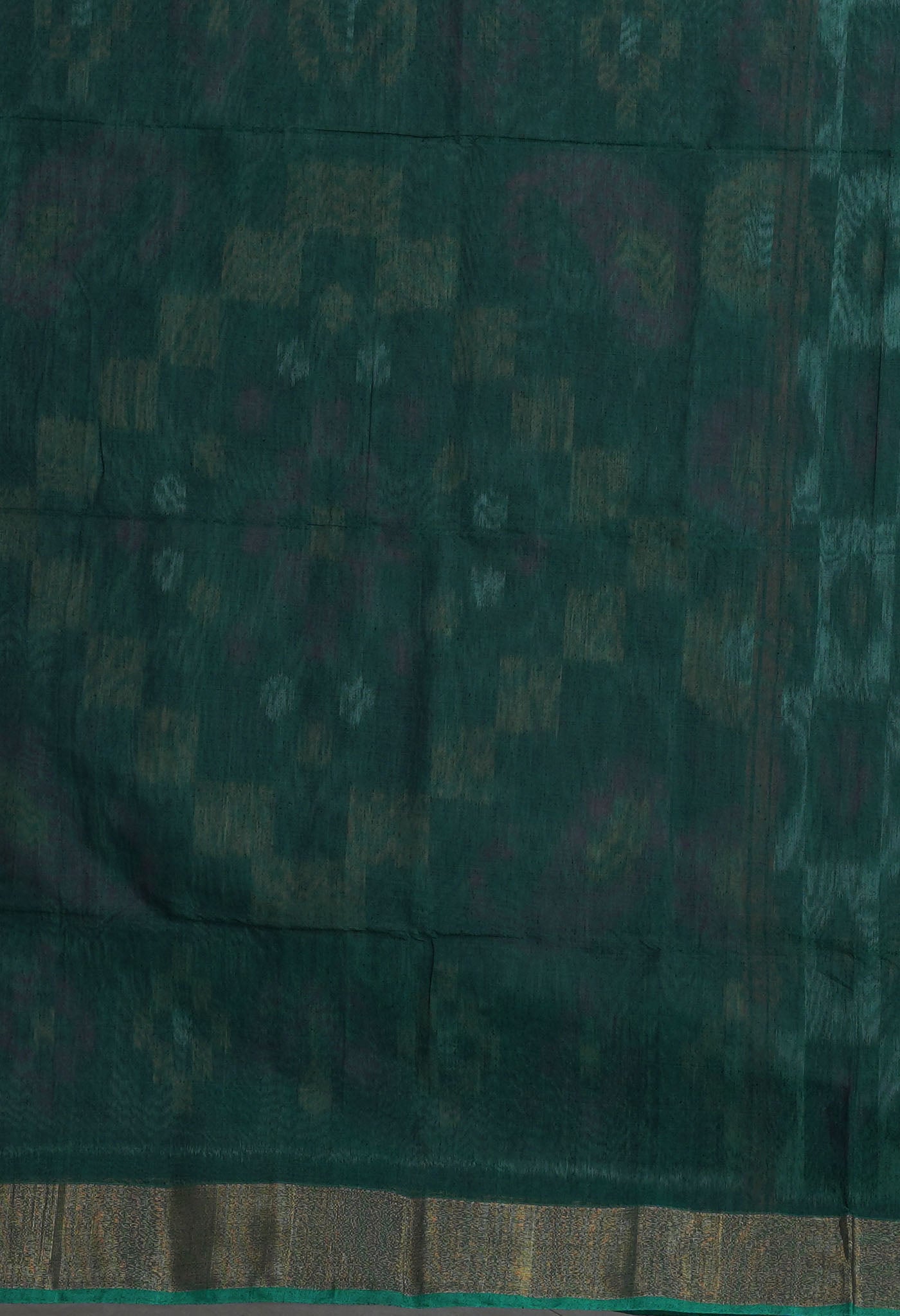 Green-Dark Green Pure Pochampally Cotton Silk Saree-UNM82280