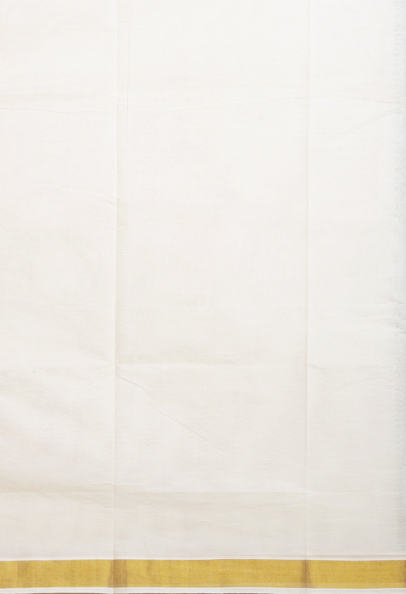 Ivory Pure Kerala Kasavu Cotton Saree-UNM82328