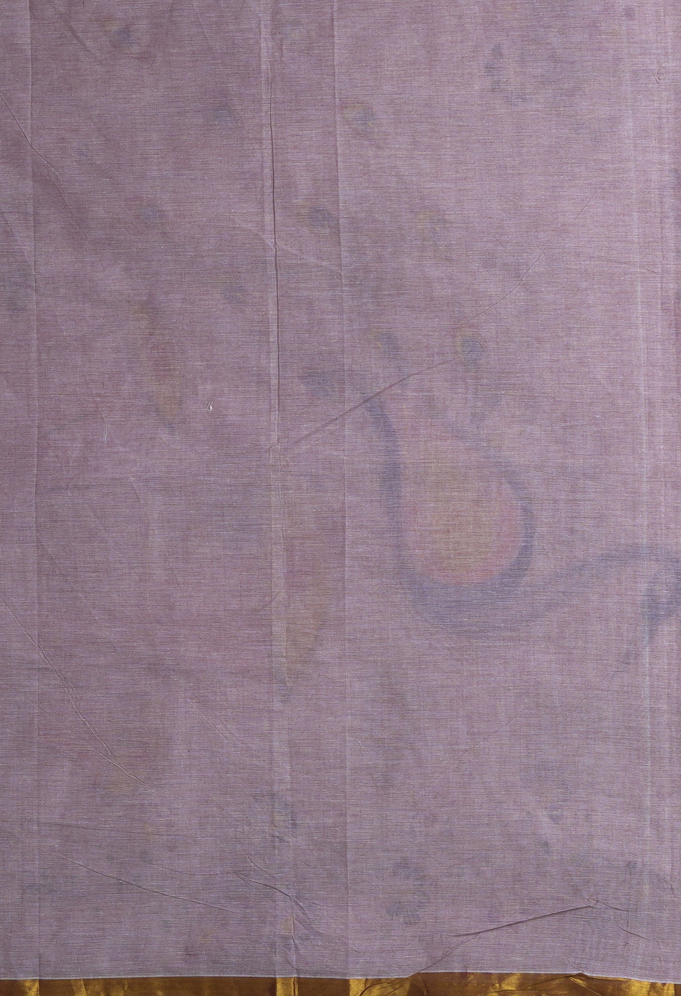 Ivory-Pale Maroon Pure Brush Painted Kerala Kasavu Cotton Saree-UNM82341
