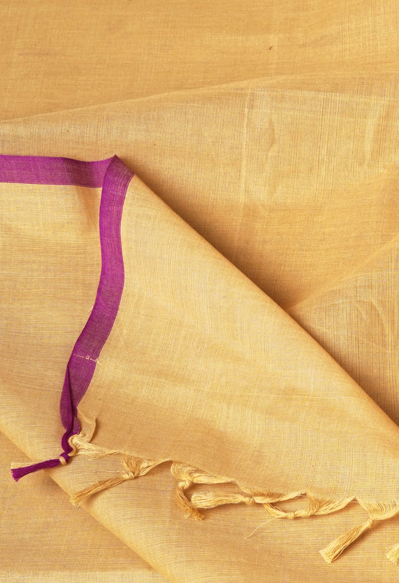 Cream Pure Pavani Handcrafted Kanchi Cotton Saree-UNM82373