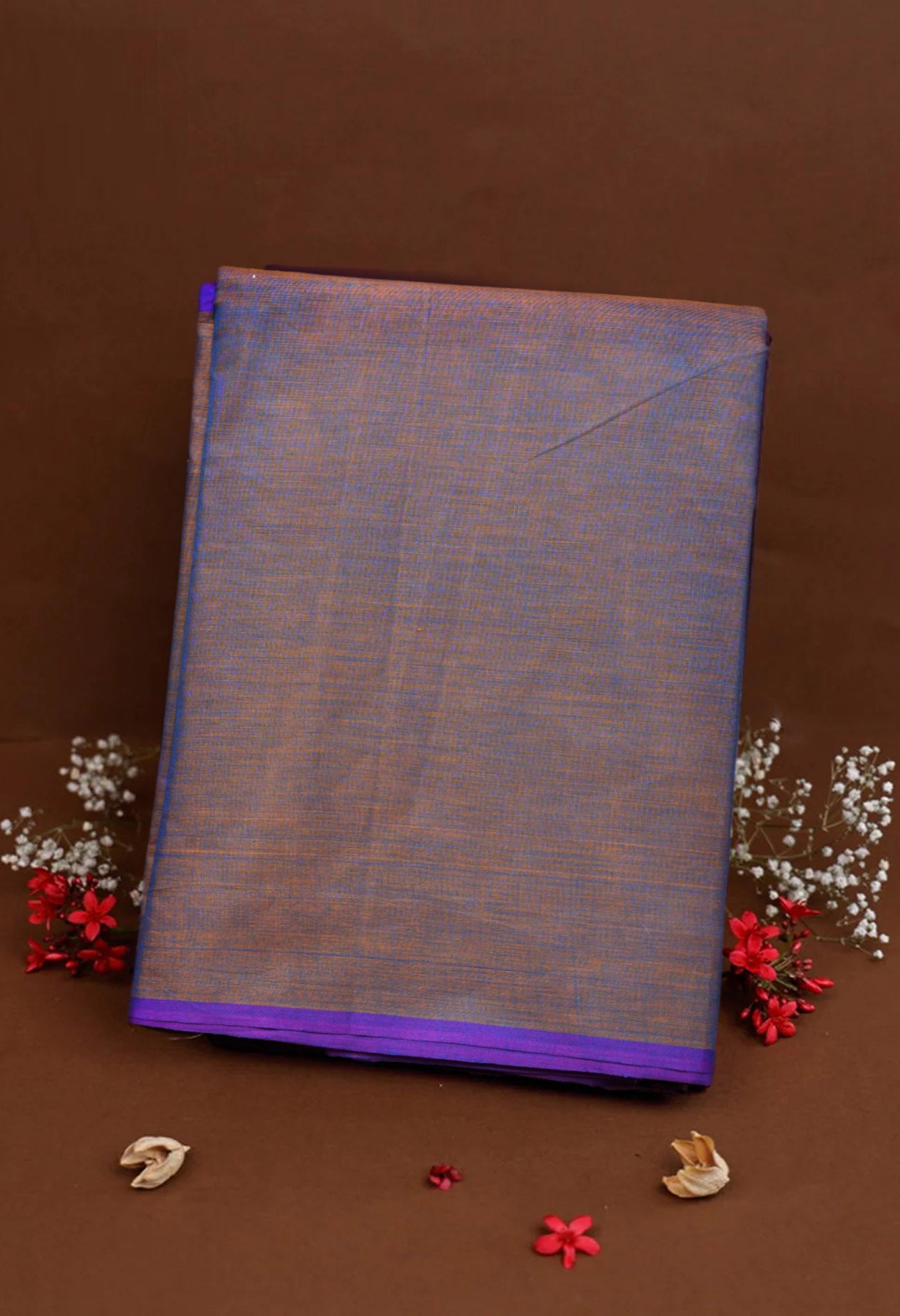 Copper Orange Pure Pavani Handcrafted Kanchi Cotton Saree-UNM82374