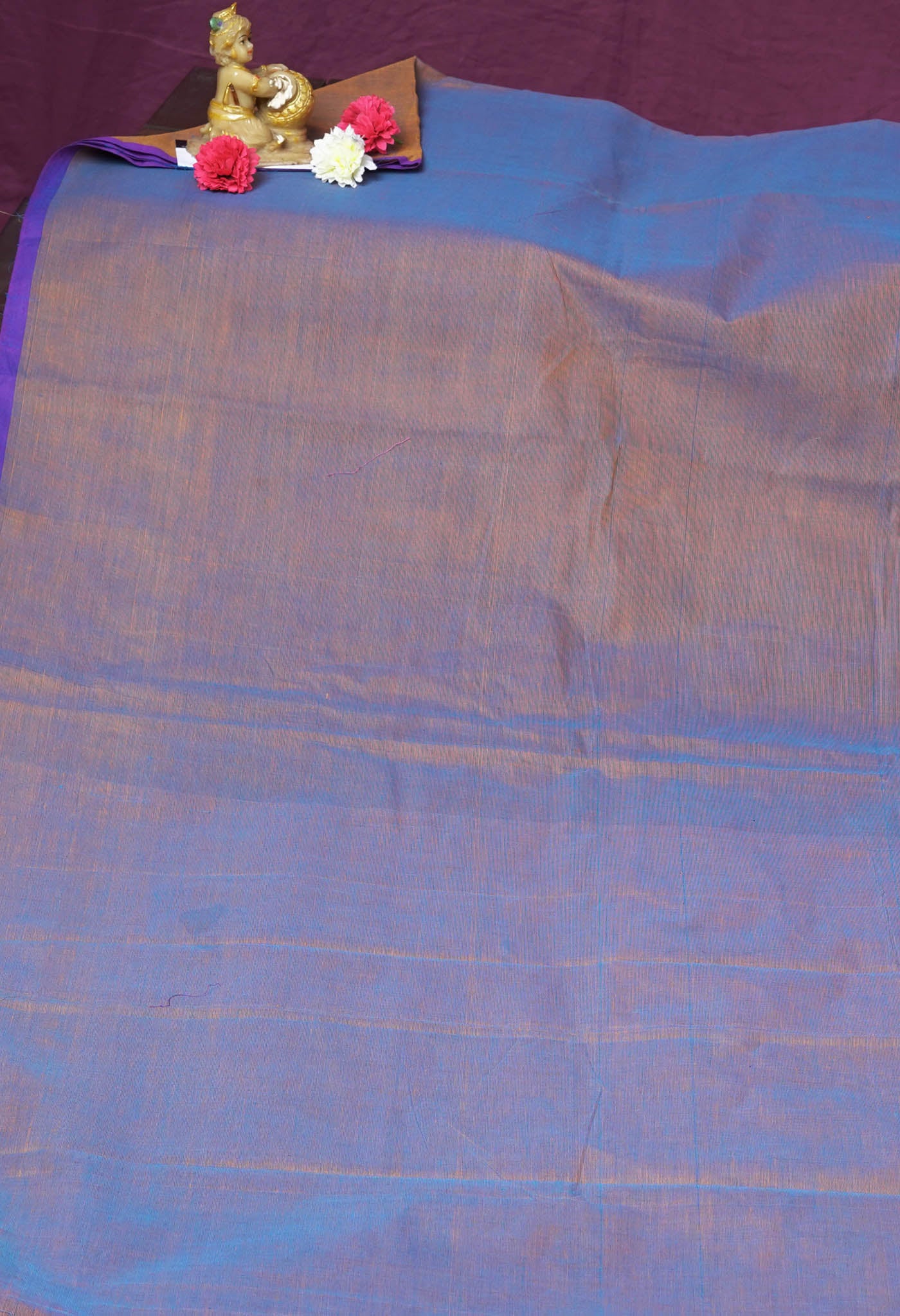 Copper Orange Pure Pavani Handcrafted Kanchi Cotton Saree-UNM82374