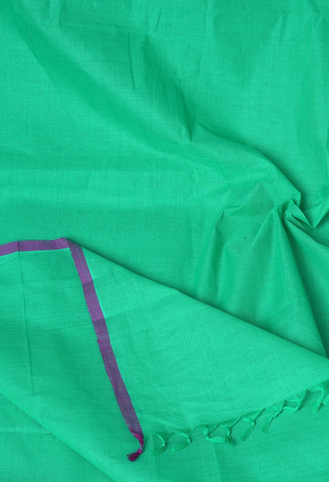 Turquoise Green Pure Pavani Handcrafted Kanchi Cotton Saree-UNM82376