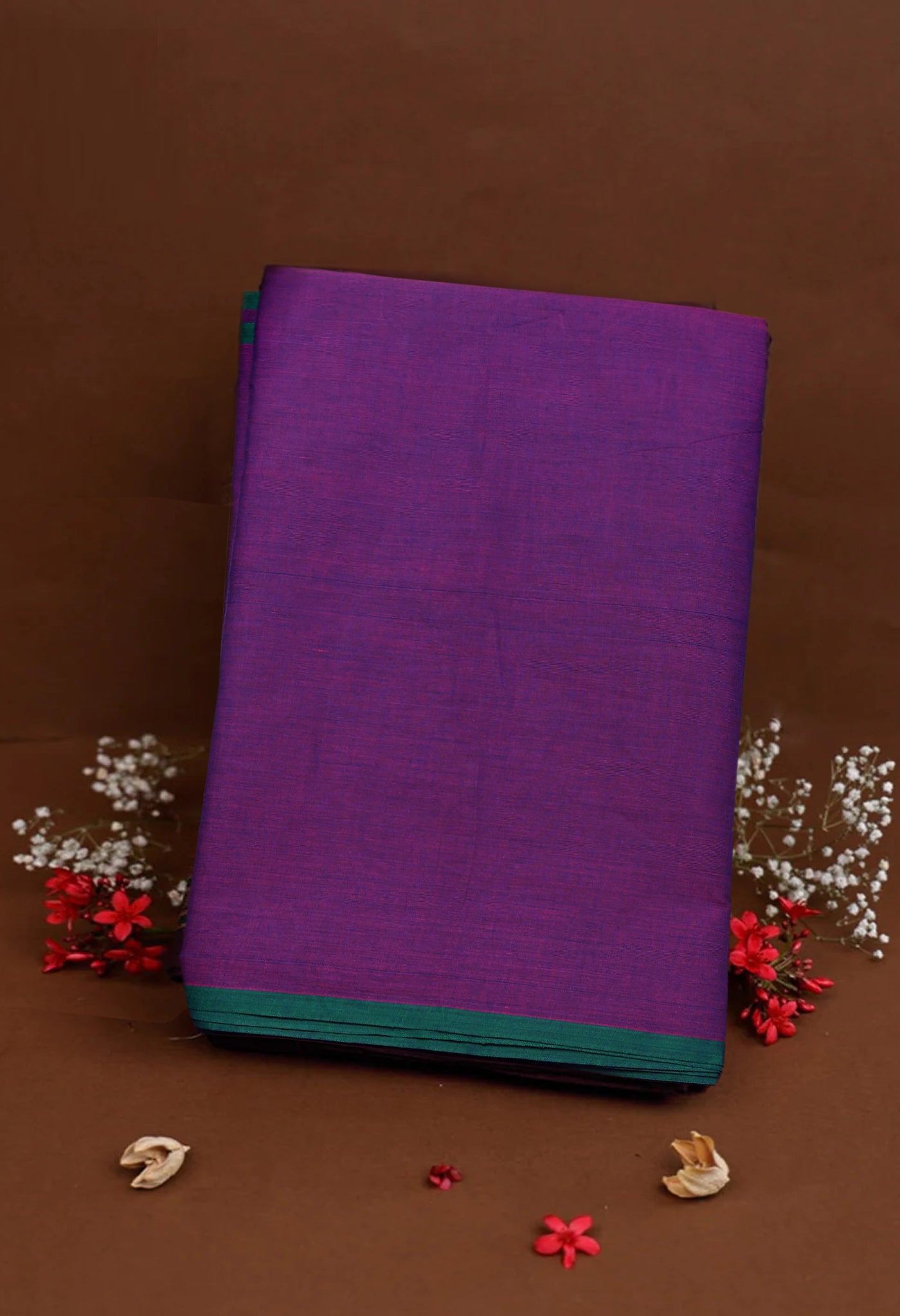 Purple Pure Pavani Handcrafted Kanchi Cotton Saree-UNM82378