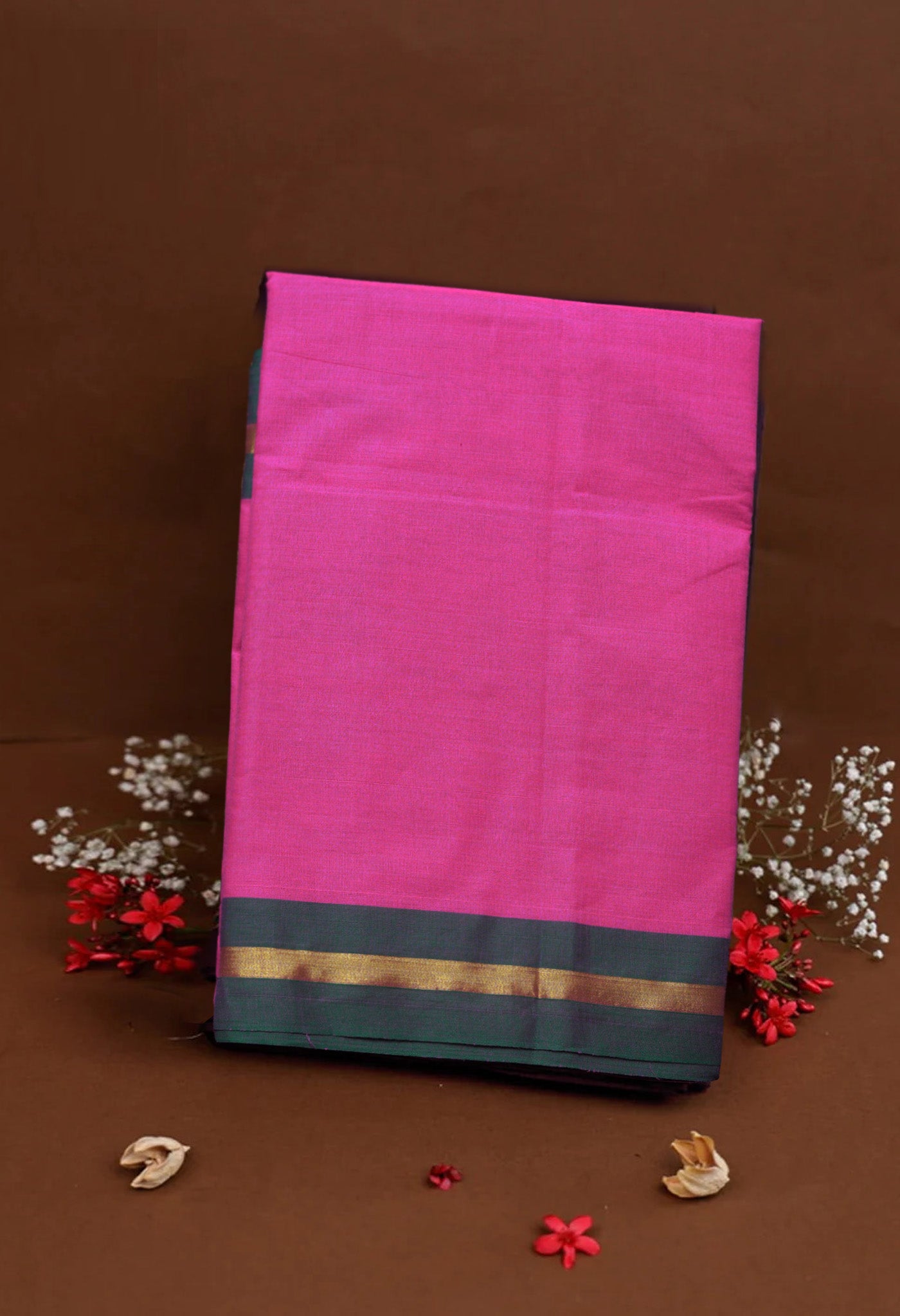 Pink Pure Pavani Handcrafted Kanchi Cotton Saree-UNM82394