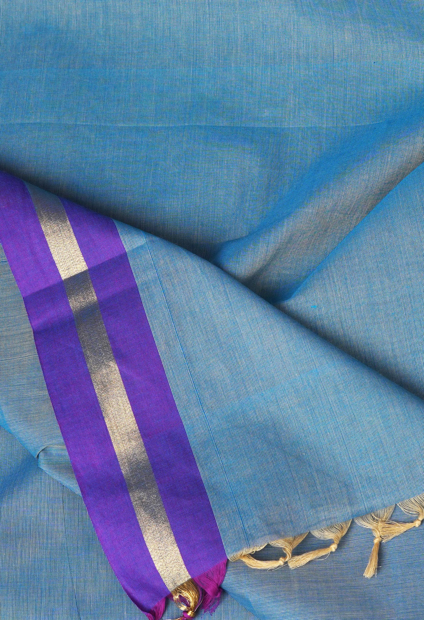 Blue Pure Pavani Handcrafted Kanchi Cotton Saree-UNM82395