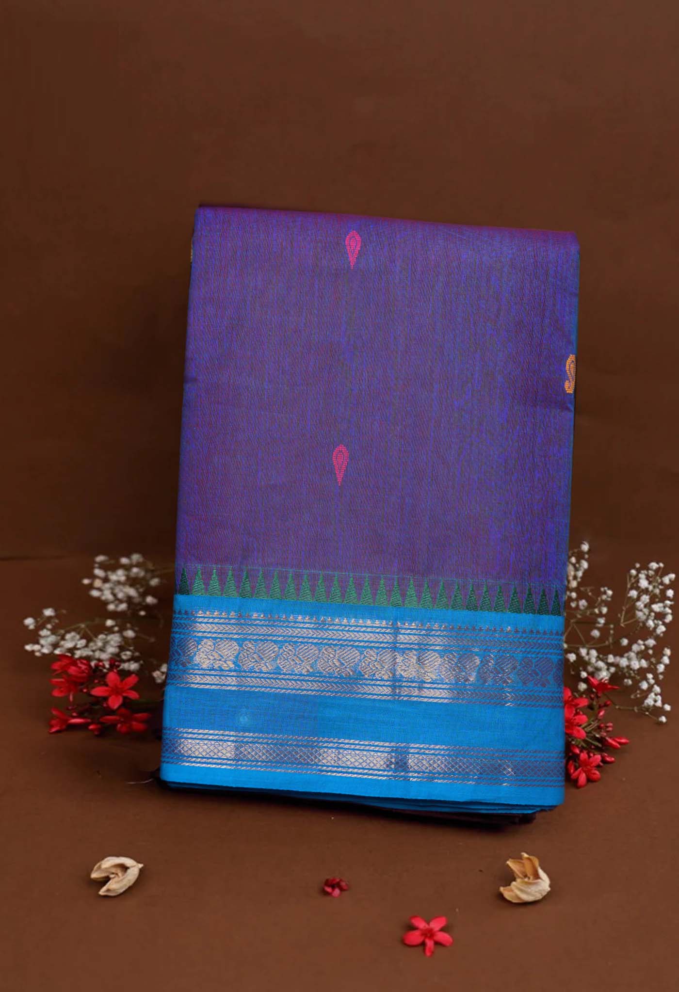 Mauve Pink Pure Pavani Handcrafted Kanchi Cotton Saree-UNM82398