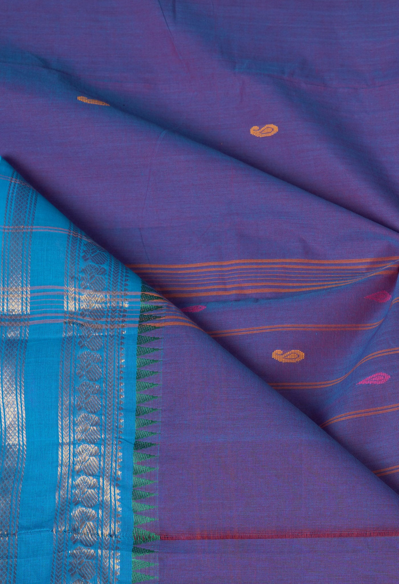 Mauve Pink Pure Pavani Handcrafted Kanchi Cotton Saree-UNM82398