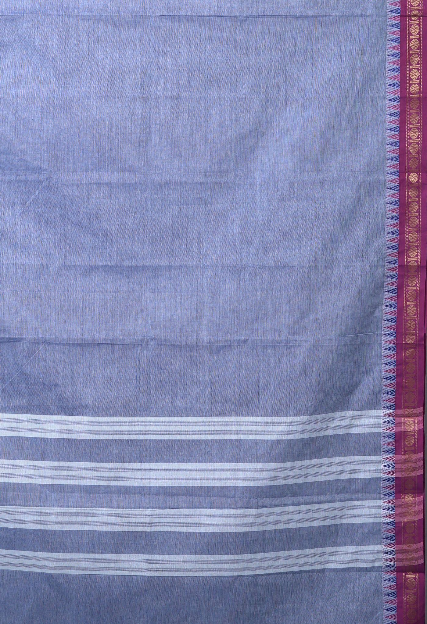 Grey Pure Pavani Handcrafted Kanchi Cotton Saree-UNM82416