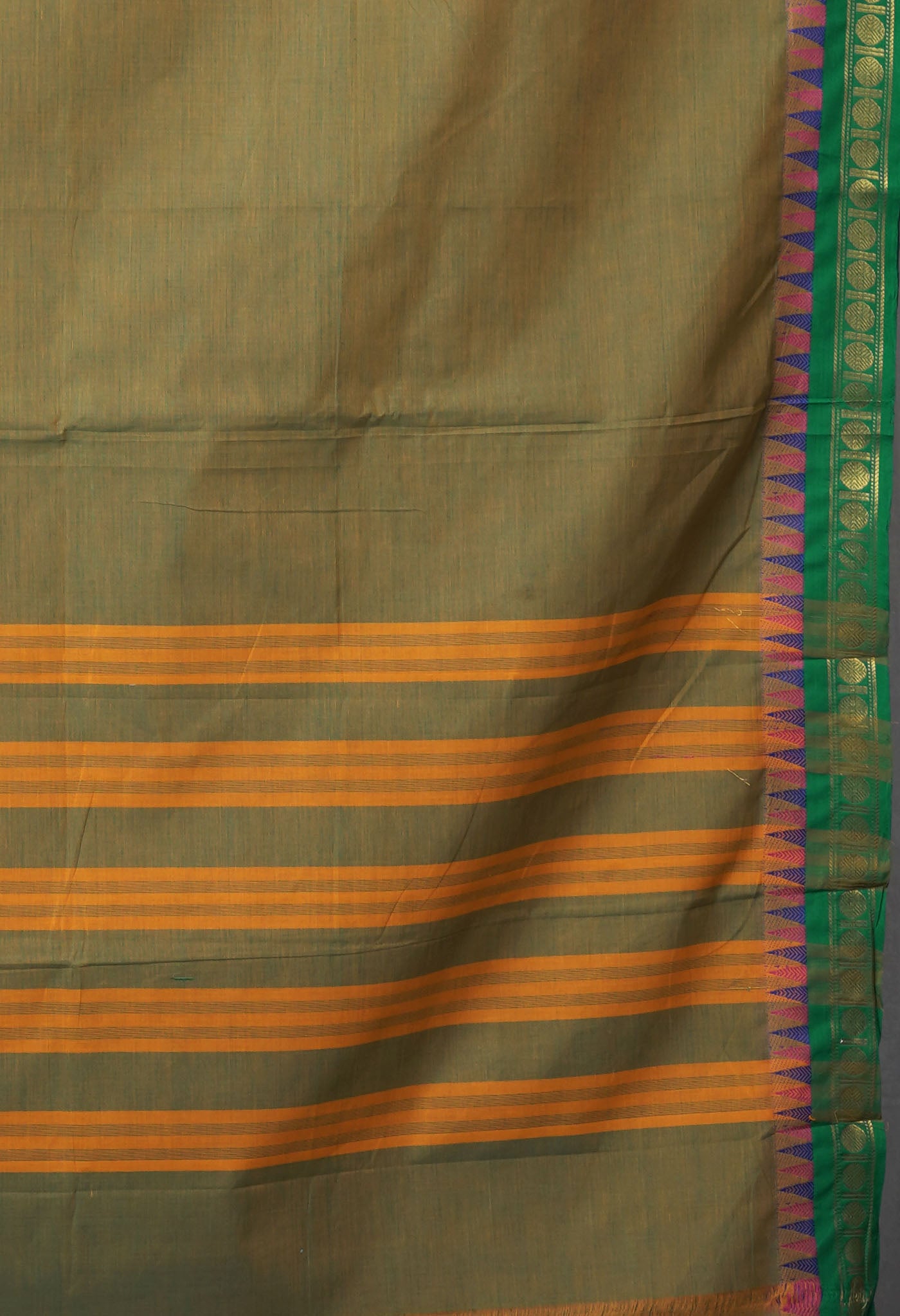 Green Pure Pavani Handcrafted Kanchi Cotton Saree-UNM82417