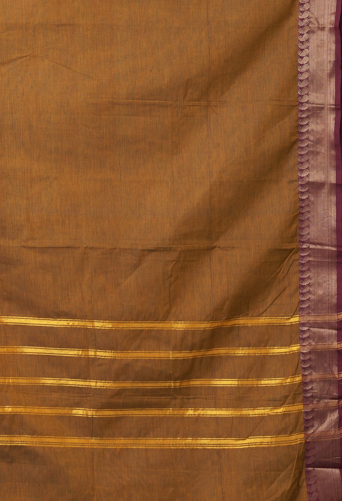 Rust Orange Pure Pavani Handcrafted Kanchi Cotton Saree-UNM82421