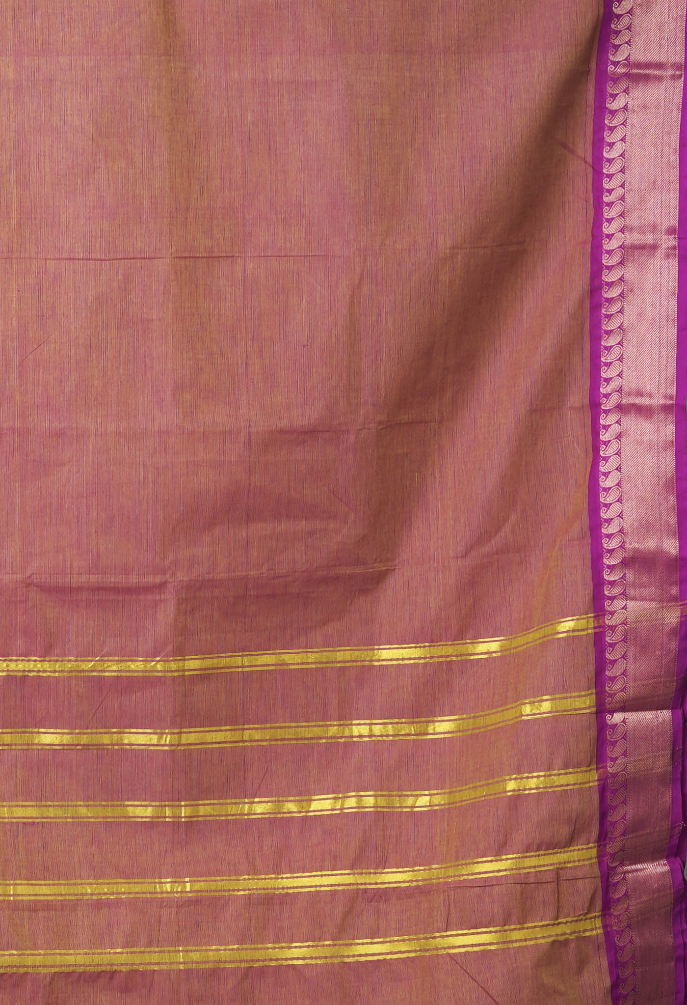 Blush Pink Pure Pavani Handcrafted Kanchi Cotton Saree-UNM82423
