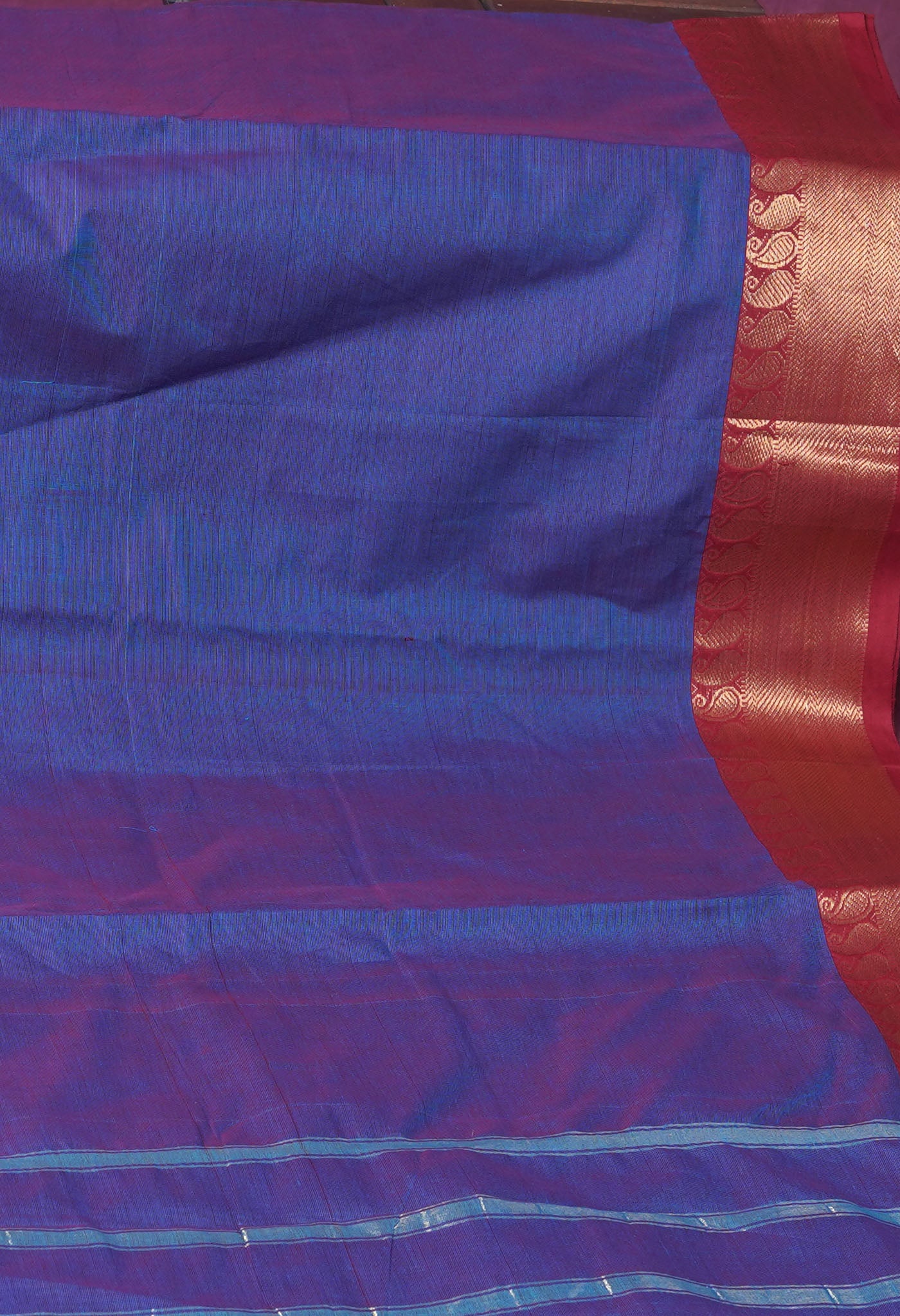 Blue Pure Pavani Handcrafted Kanchi Cotton Saree-UNM82425
