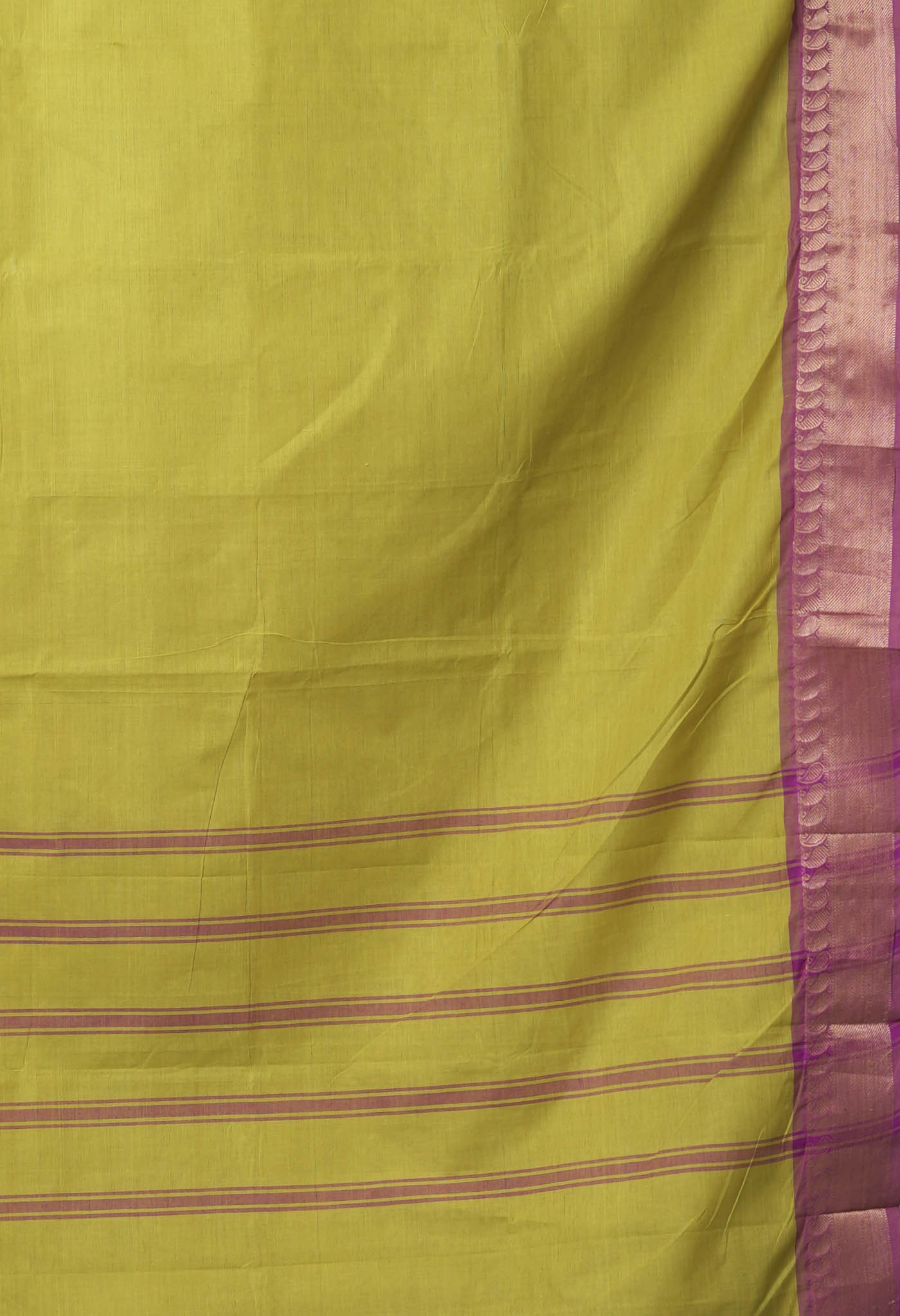 Mehindhi Green Pure Pavani Handcrafted Kanchi Cotton Saree-UNM82431