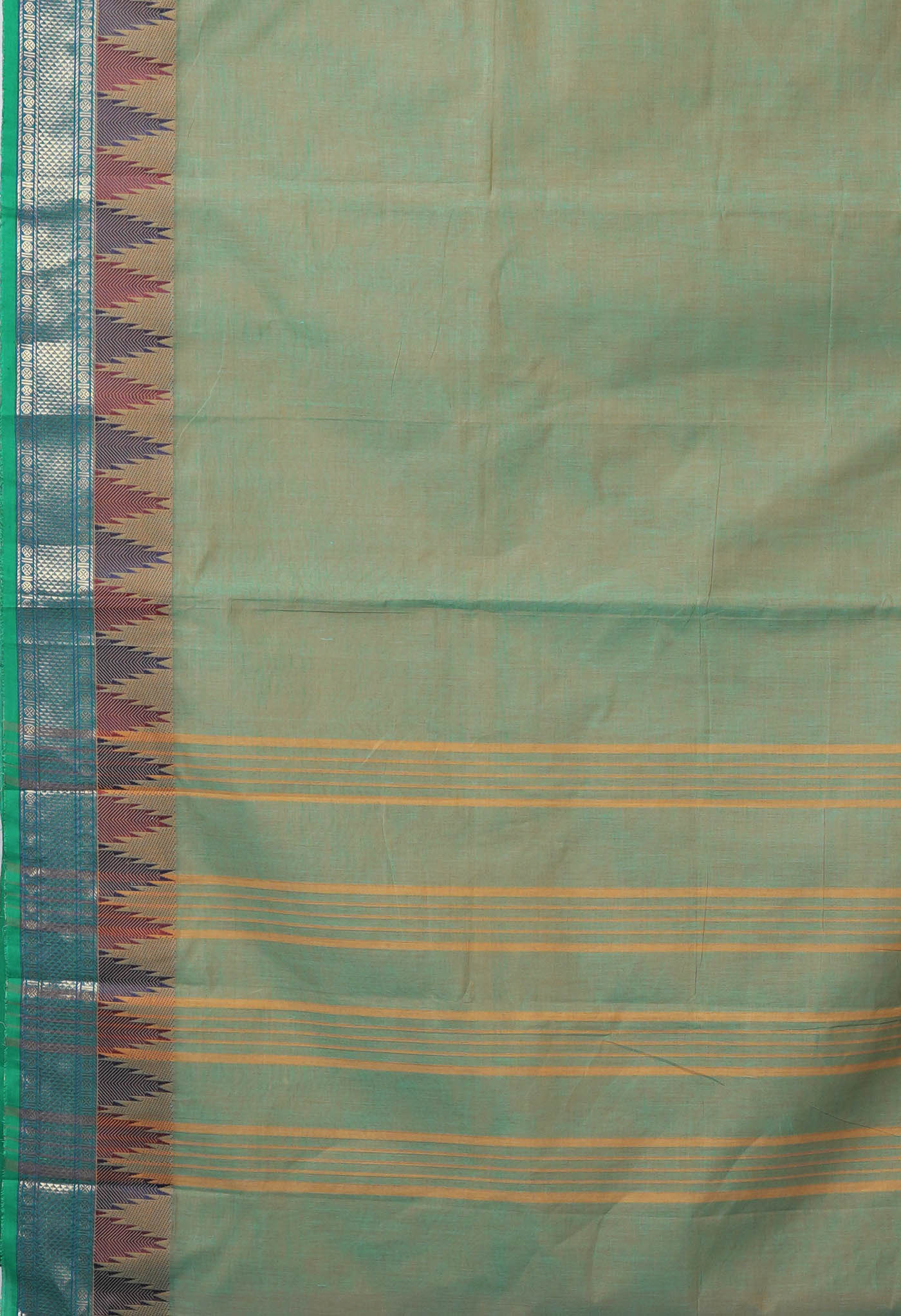 Green Pure Pavani Handcrafted Kanchi Cotton Saree-UNM82435